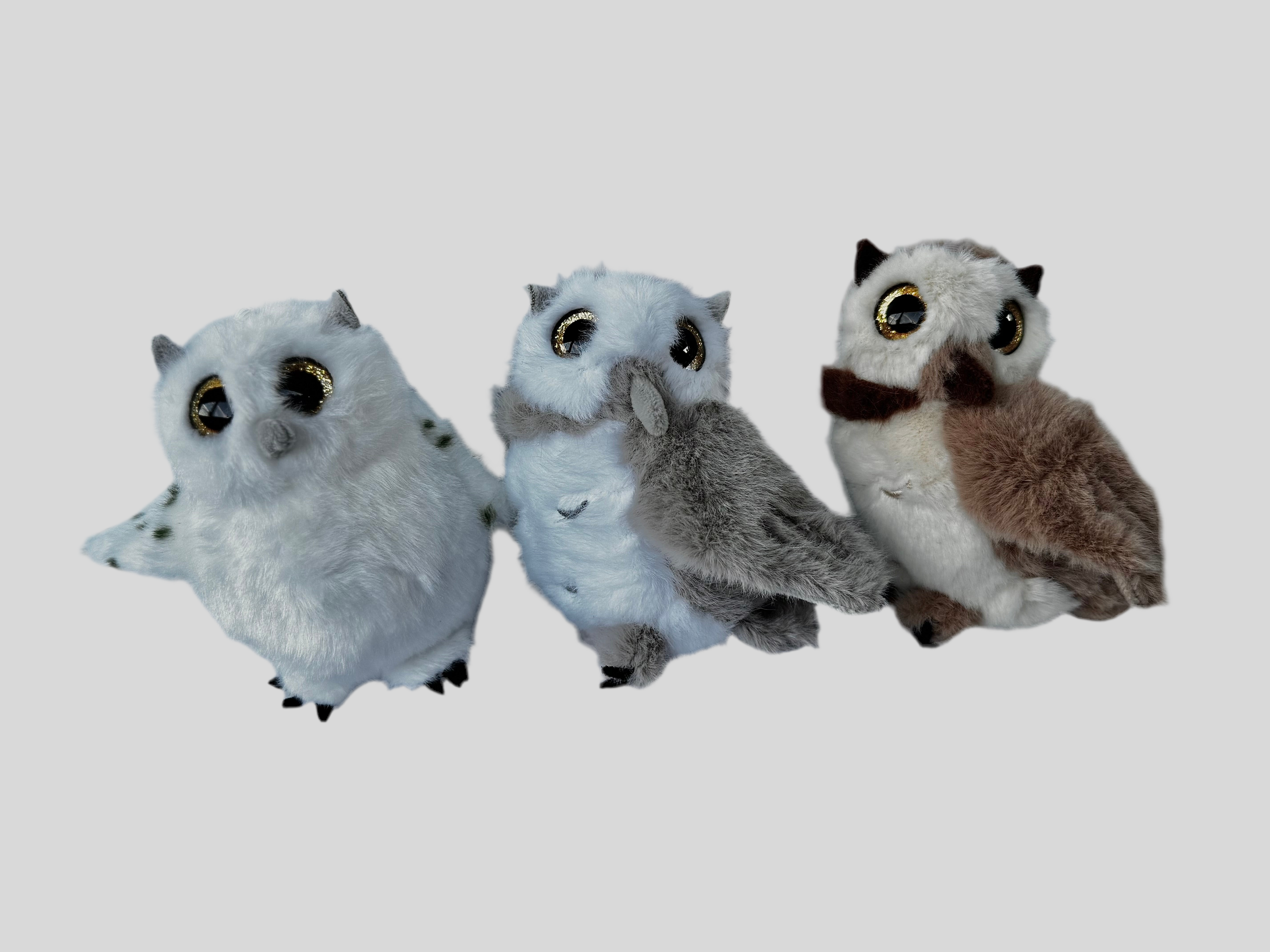 Owl 12cm Plush Keyring