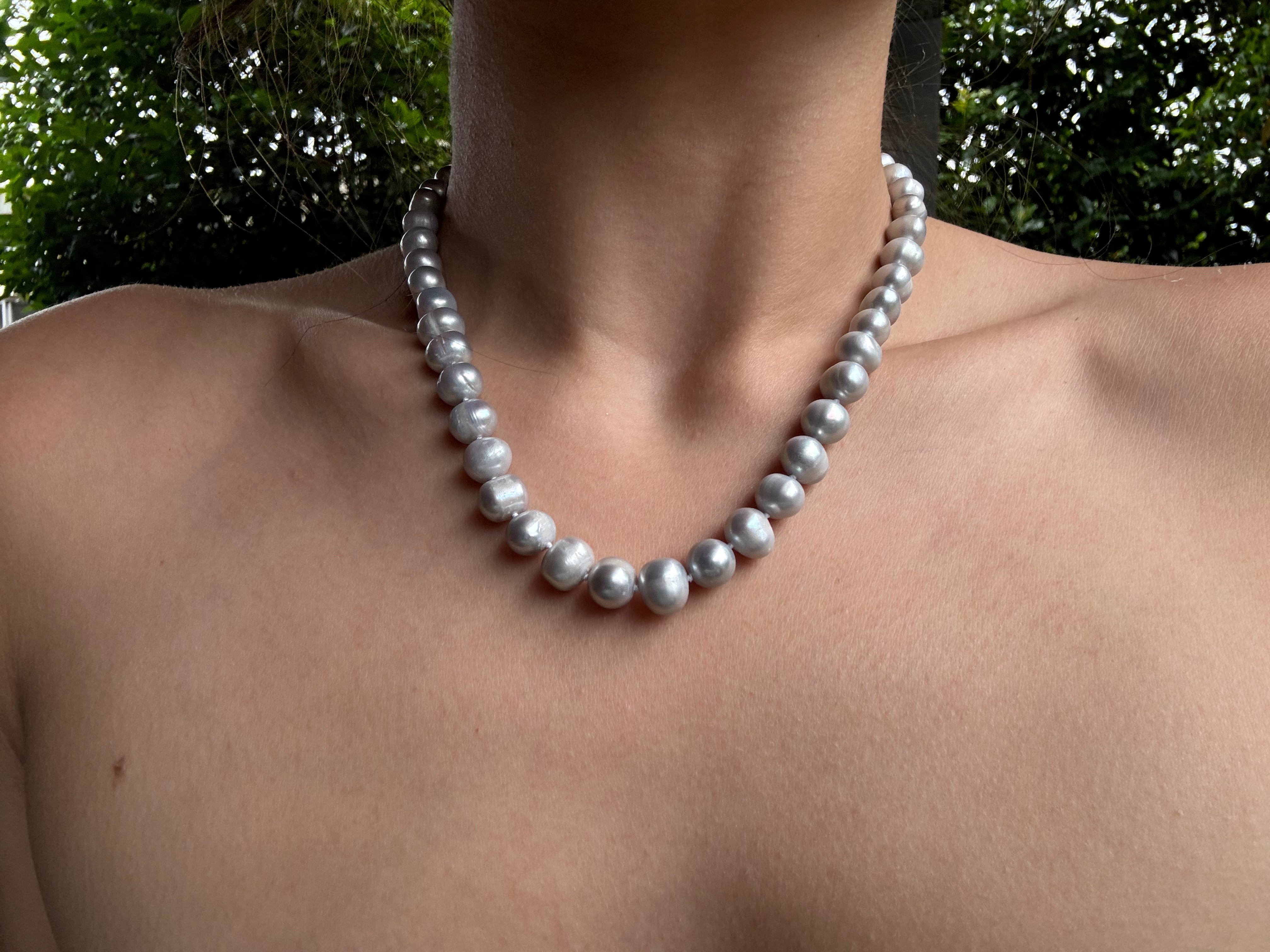 Grey Fresh Water Pearl Necklace