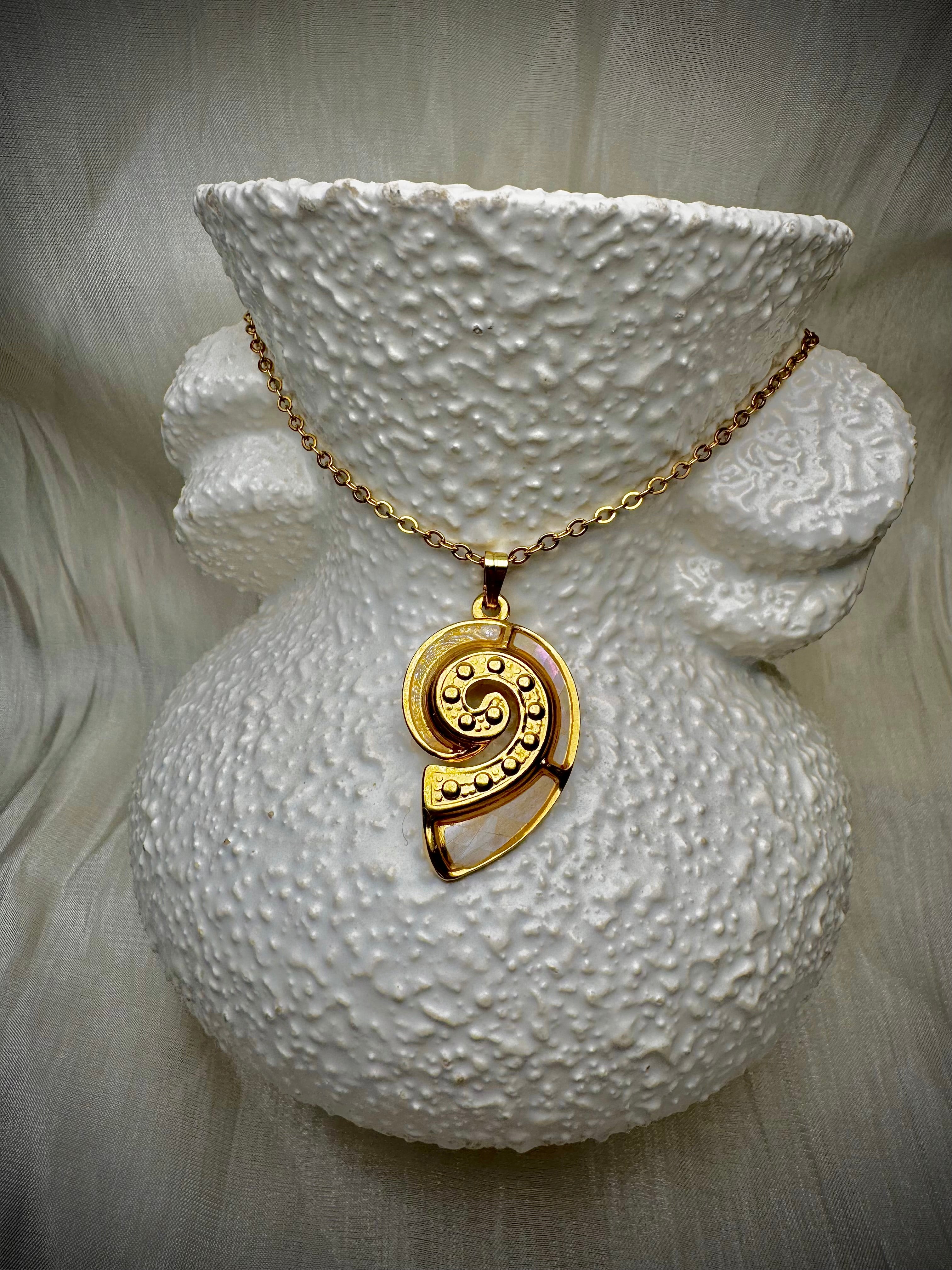 Abalone Spiral Shell Pendants