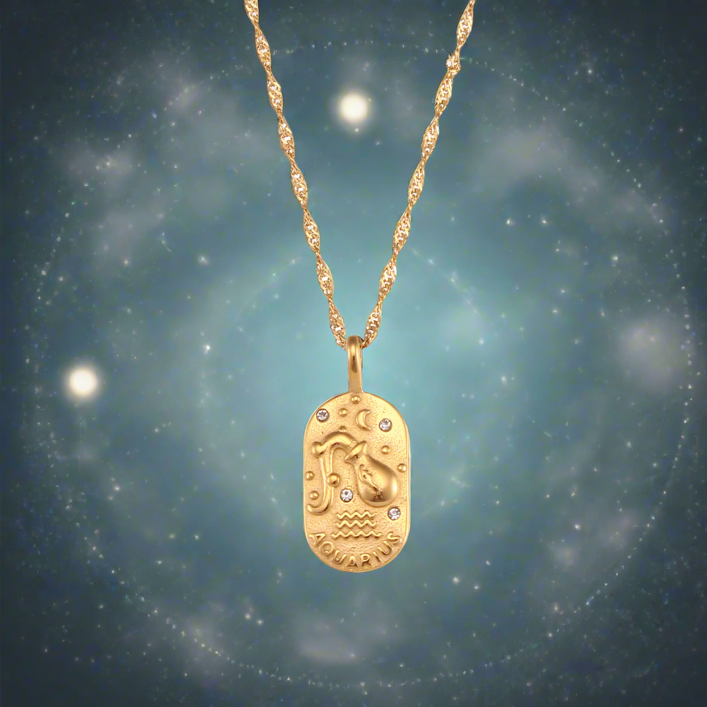 Gold Zodiac Aquarius