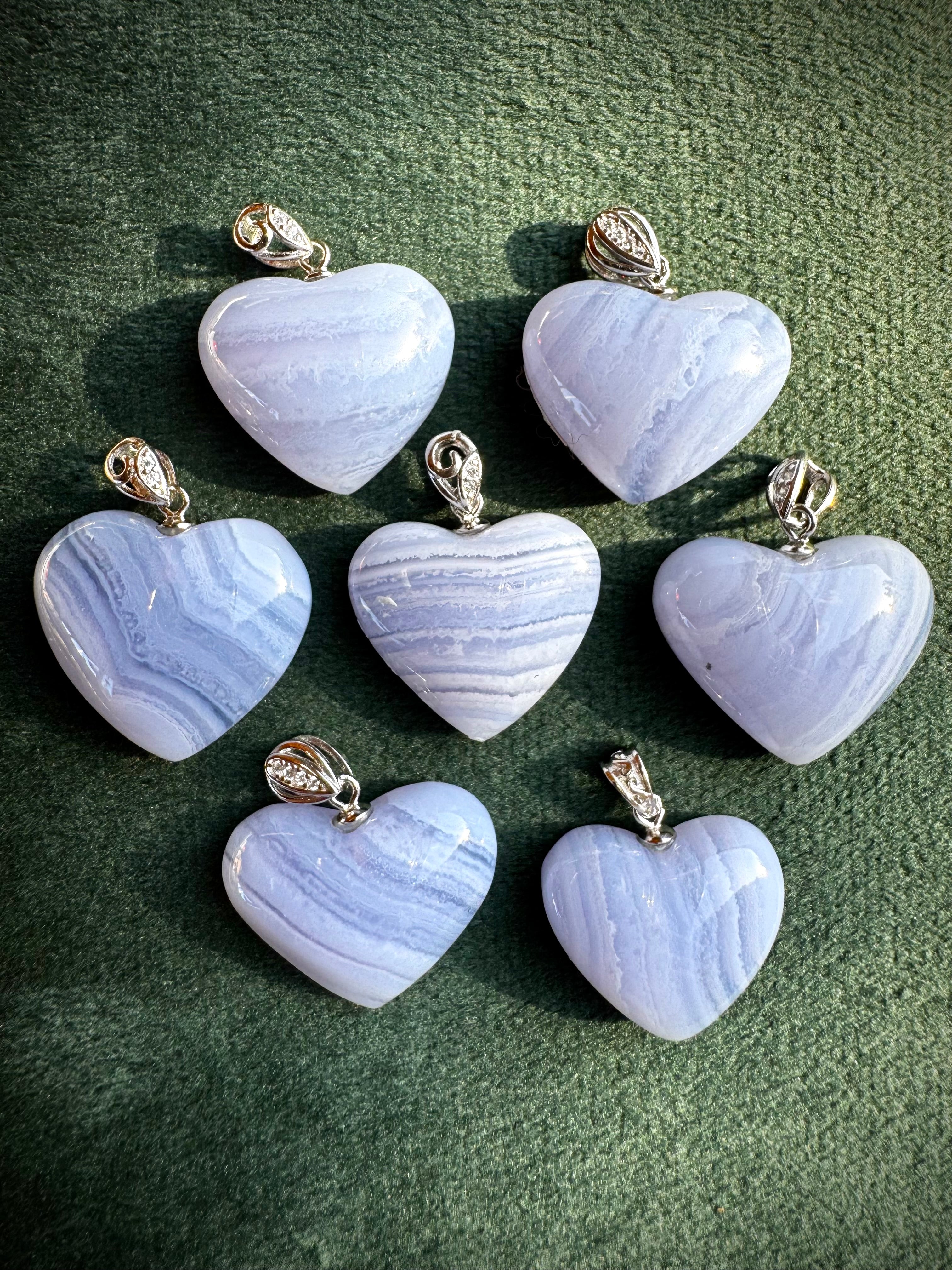 Blue Lace Agate Heart