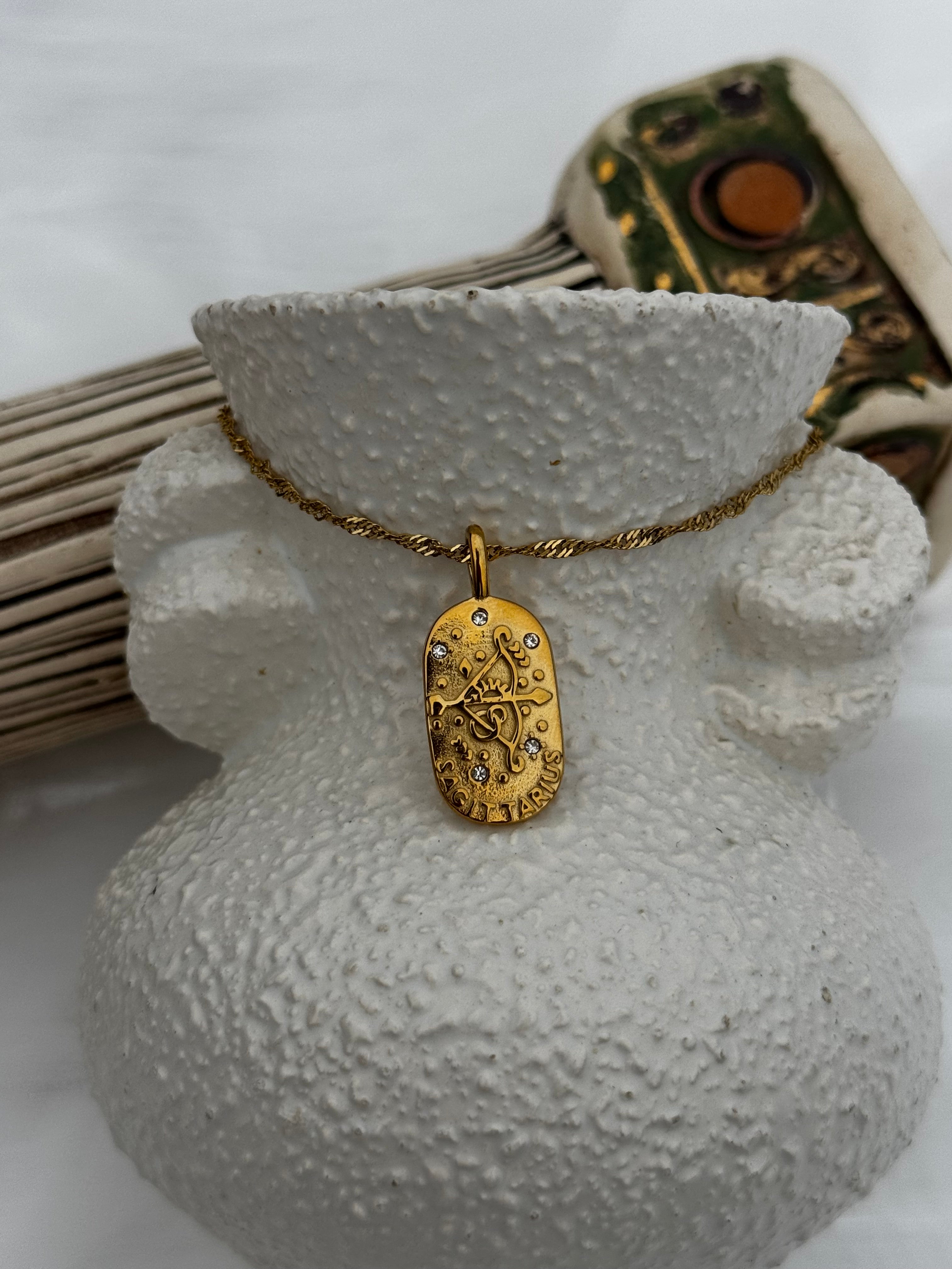 Zodiac Oval Necklaces