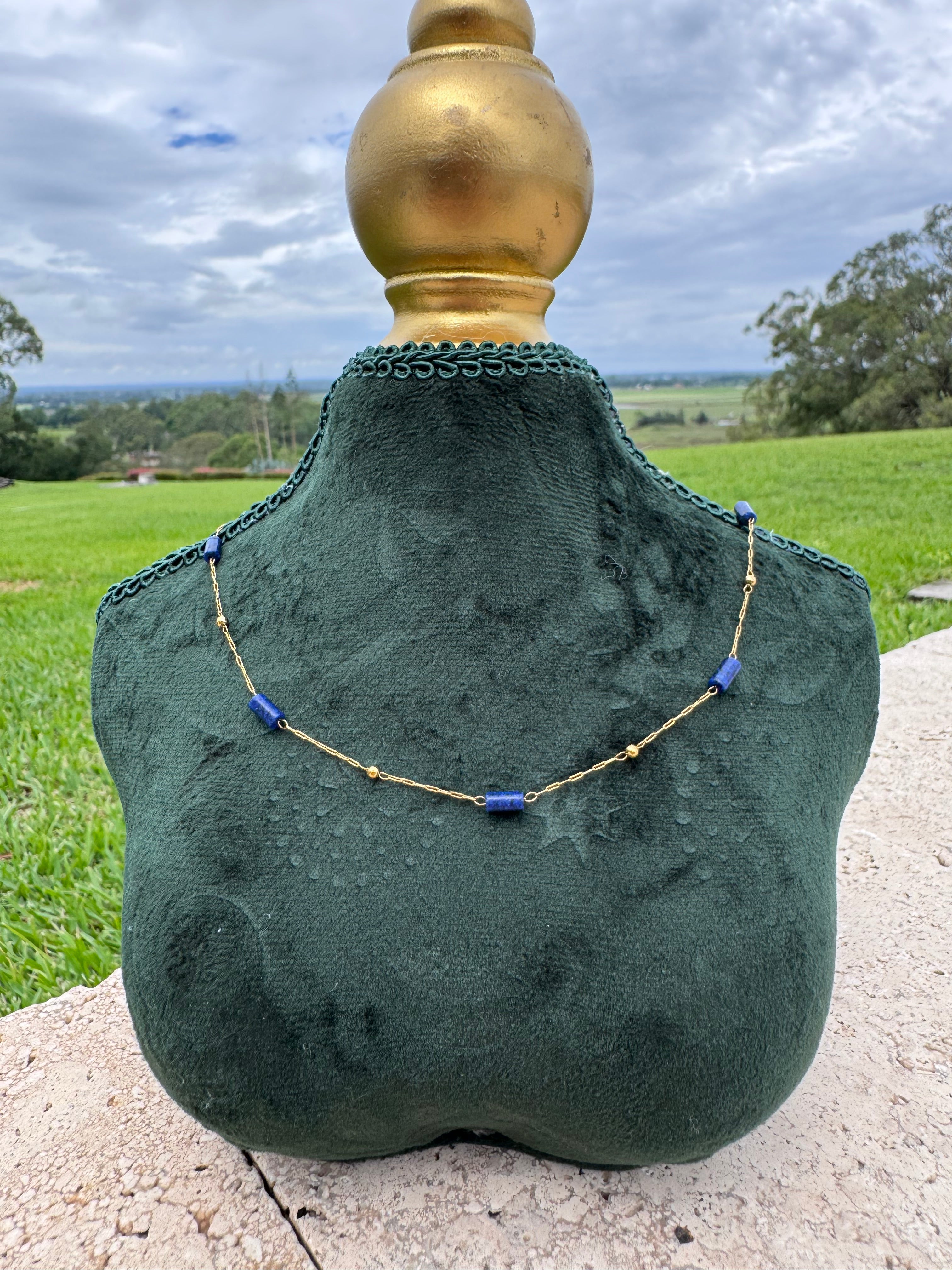Dainty Lapis Necklace