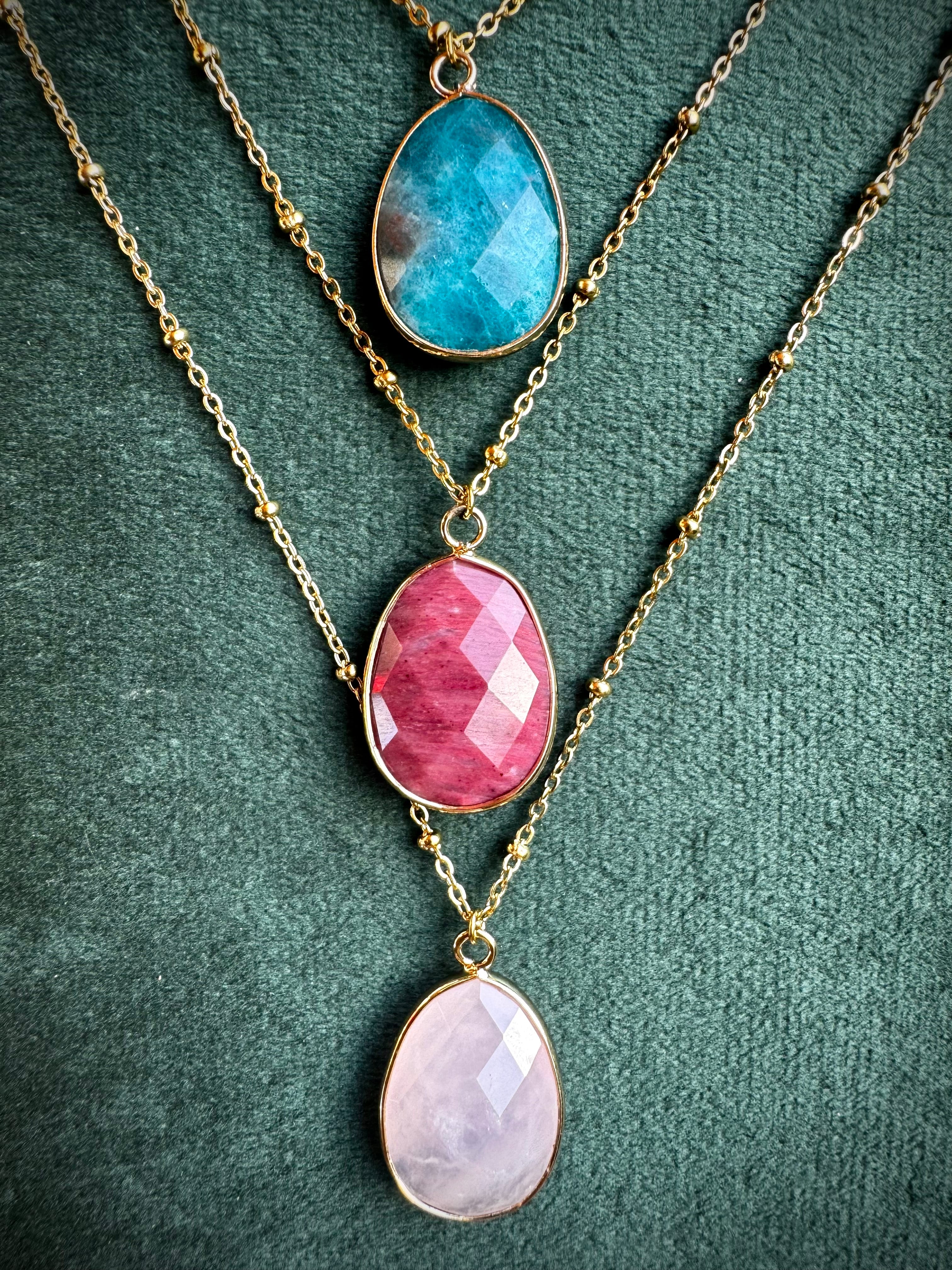 Boho crystal pendants