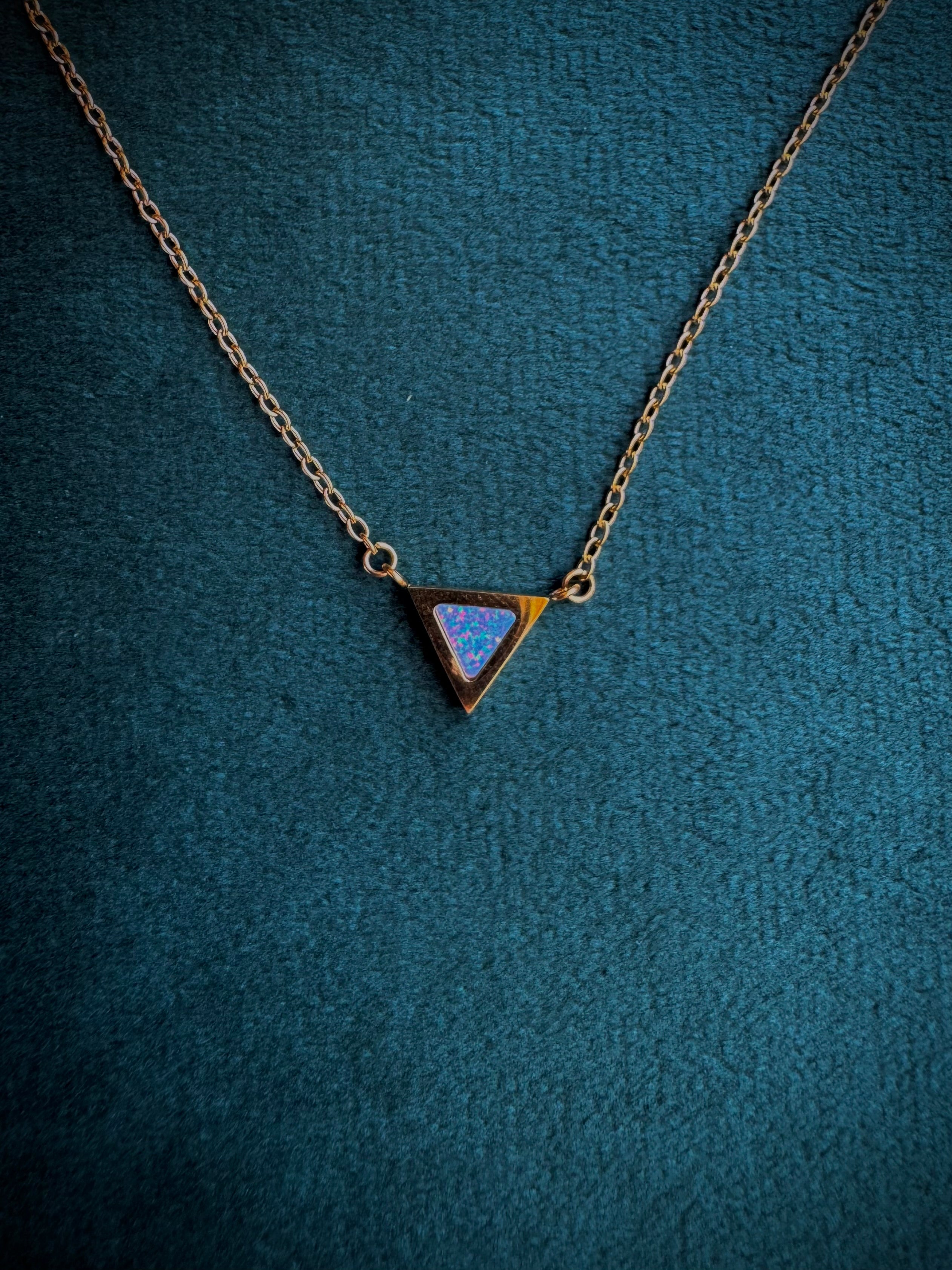 MINI Opal triangle Necklace
