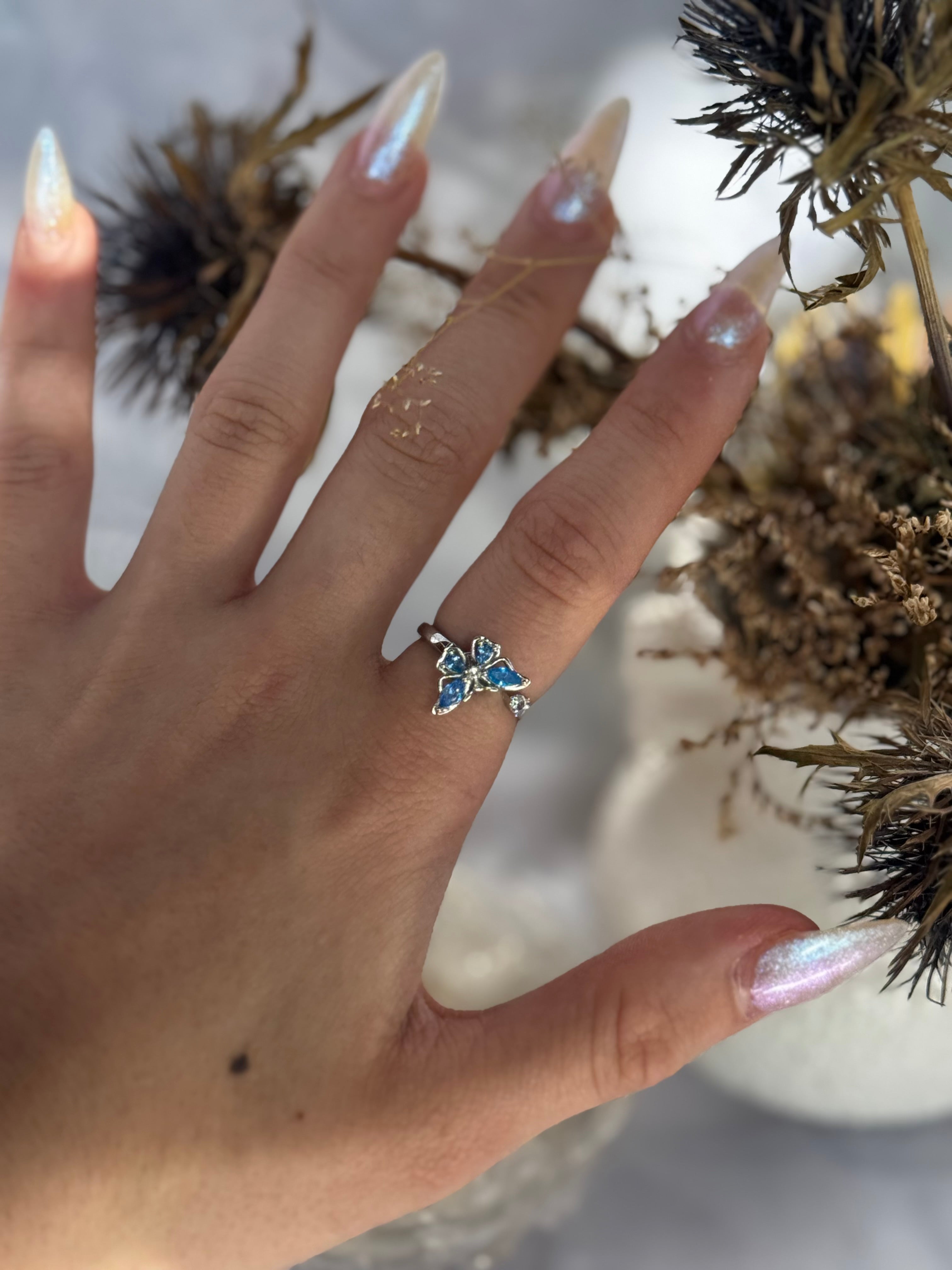 Silver/Gold Butterfly Fidget Ring