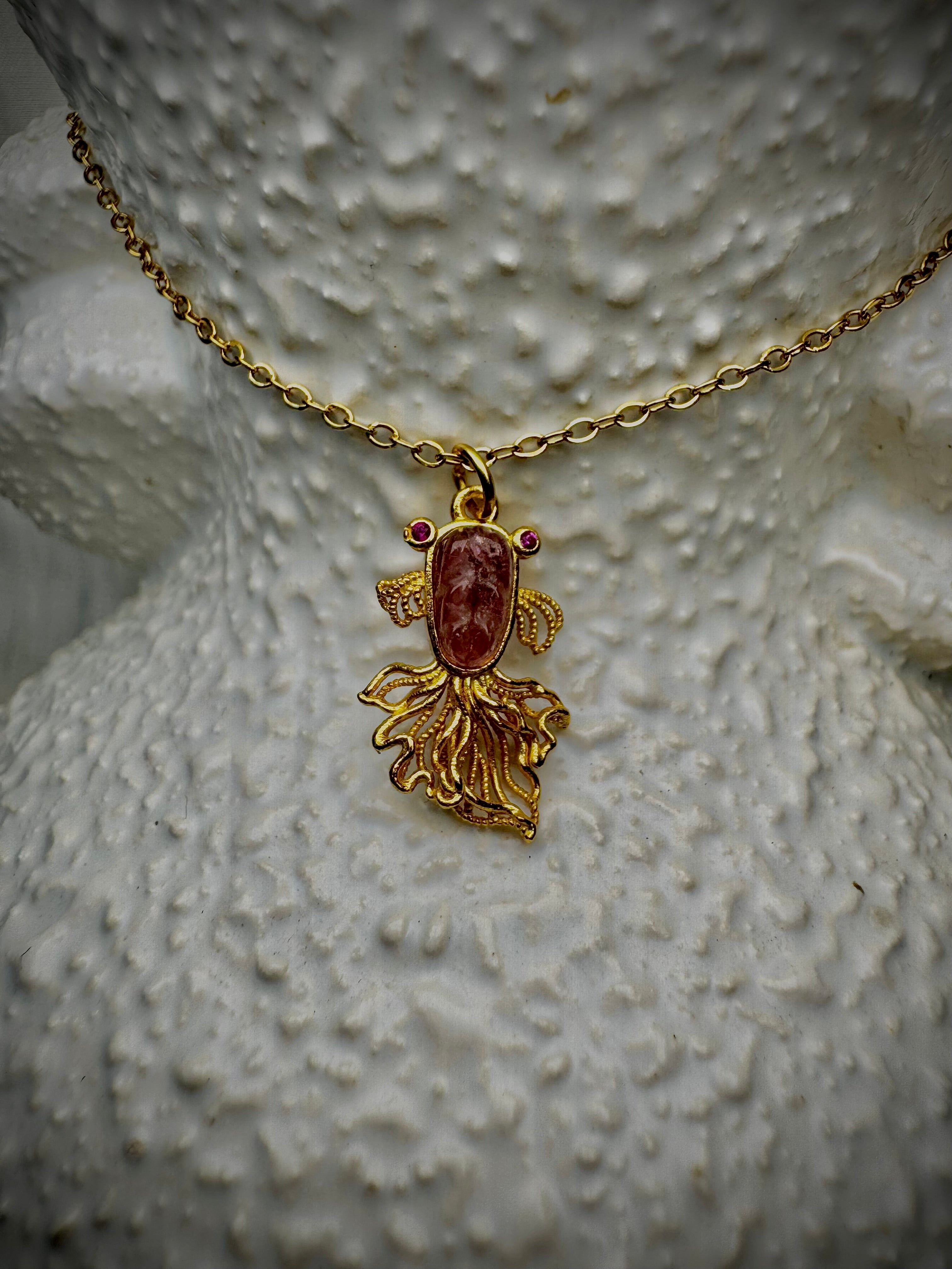 MINI Tourmaline Goldfish S925