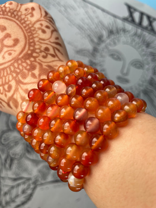Carnelian 8mm Bracelet – Confidence • Motivation • Vitality