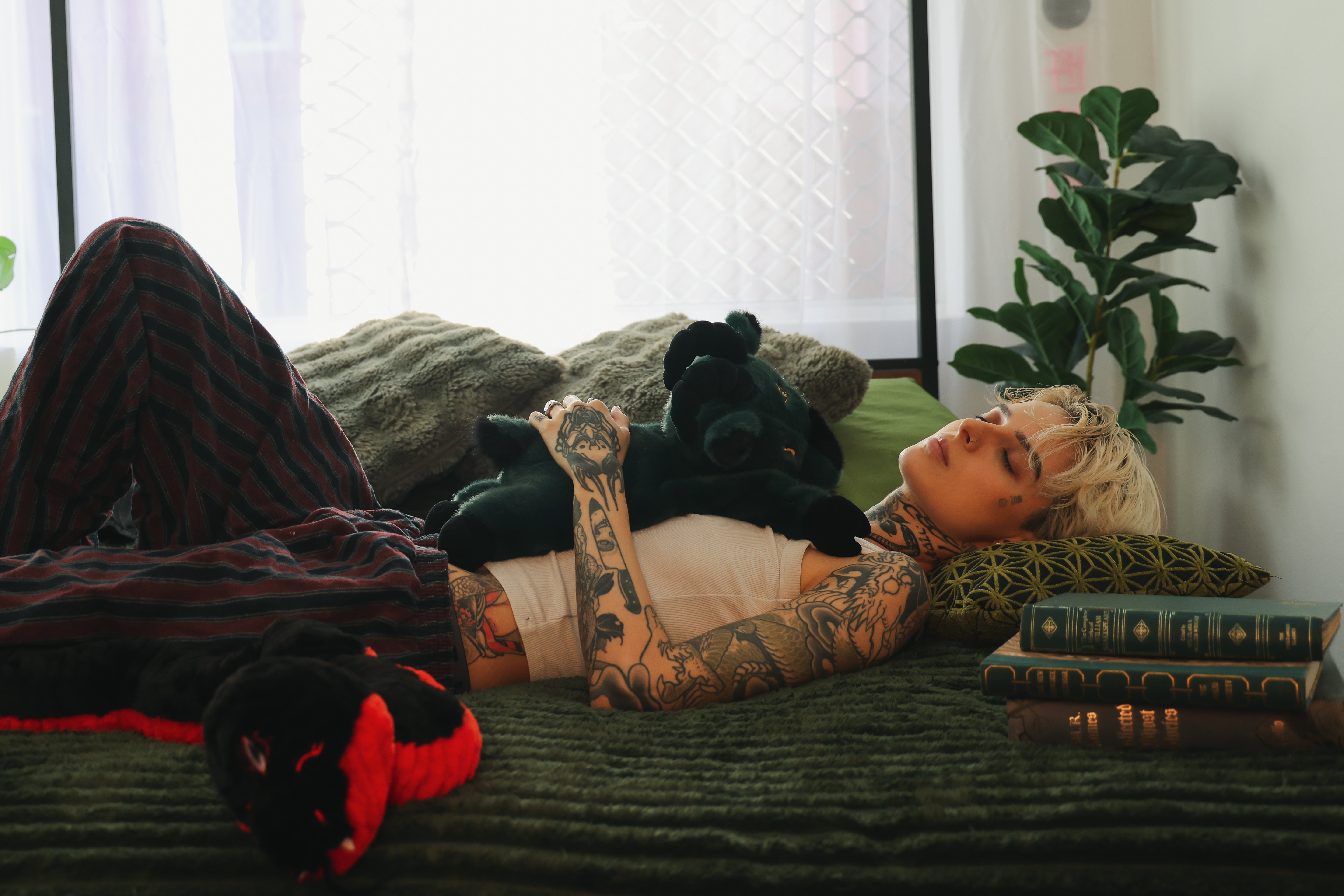 Kundalini Weighted Snake Plushie + Tiger Eyes Bracelet