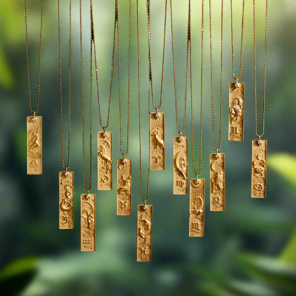 12 Zodiac Tarot Goddess Necklaces