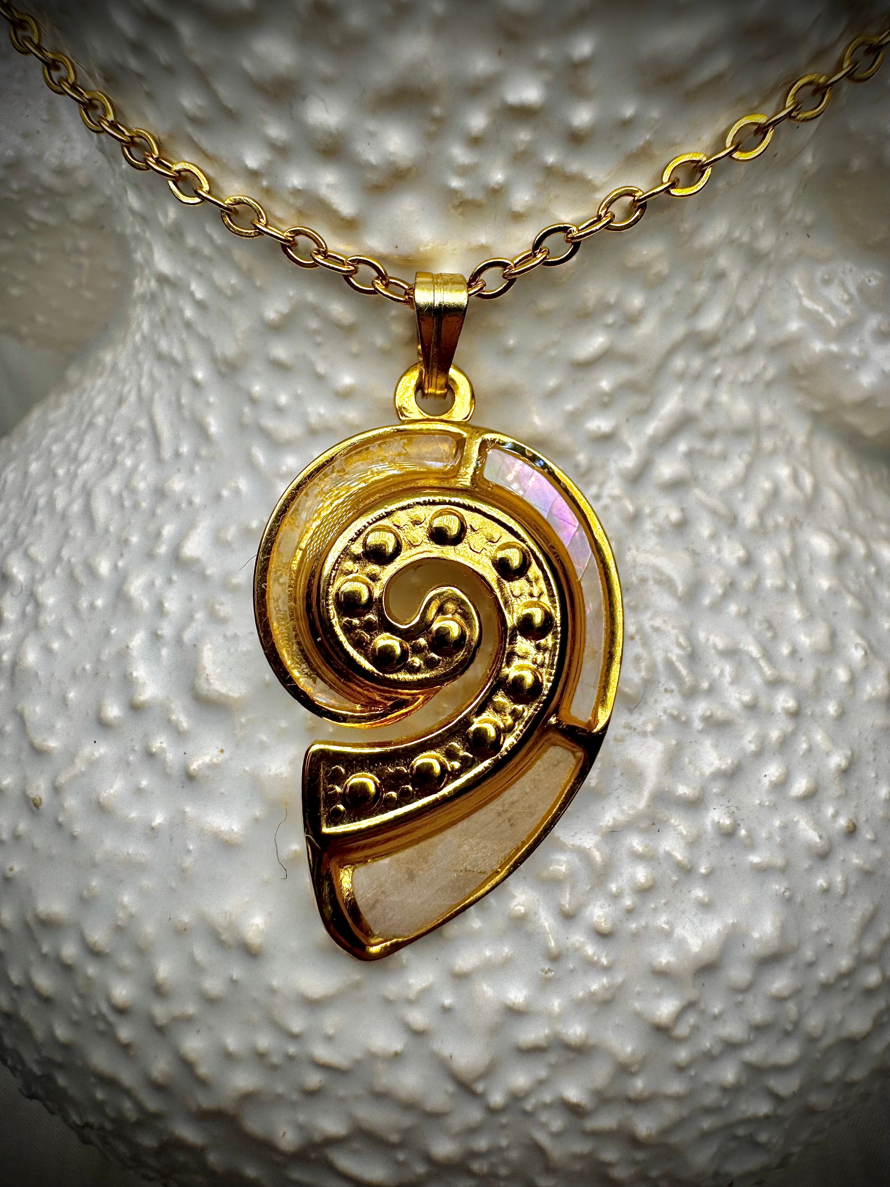 Abalone Spiral Shell Pendants