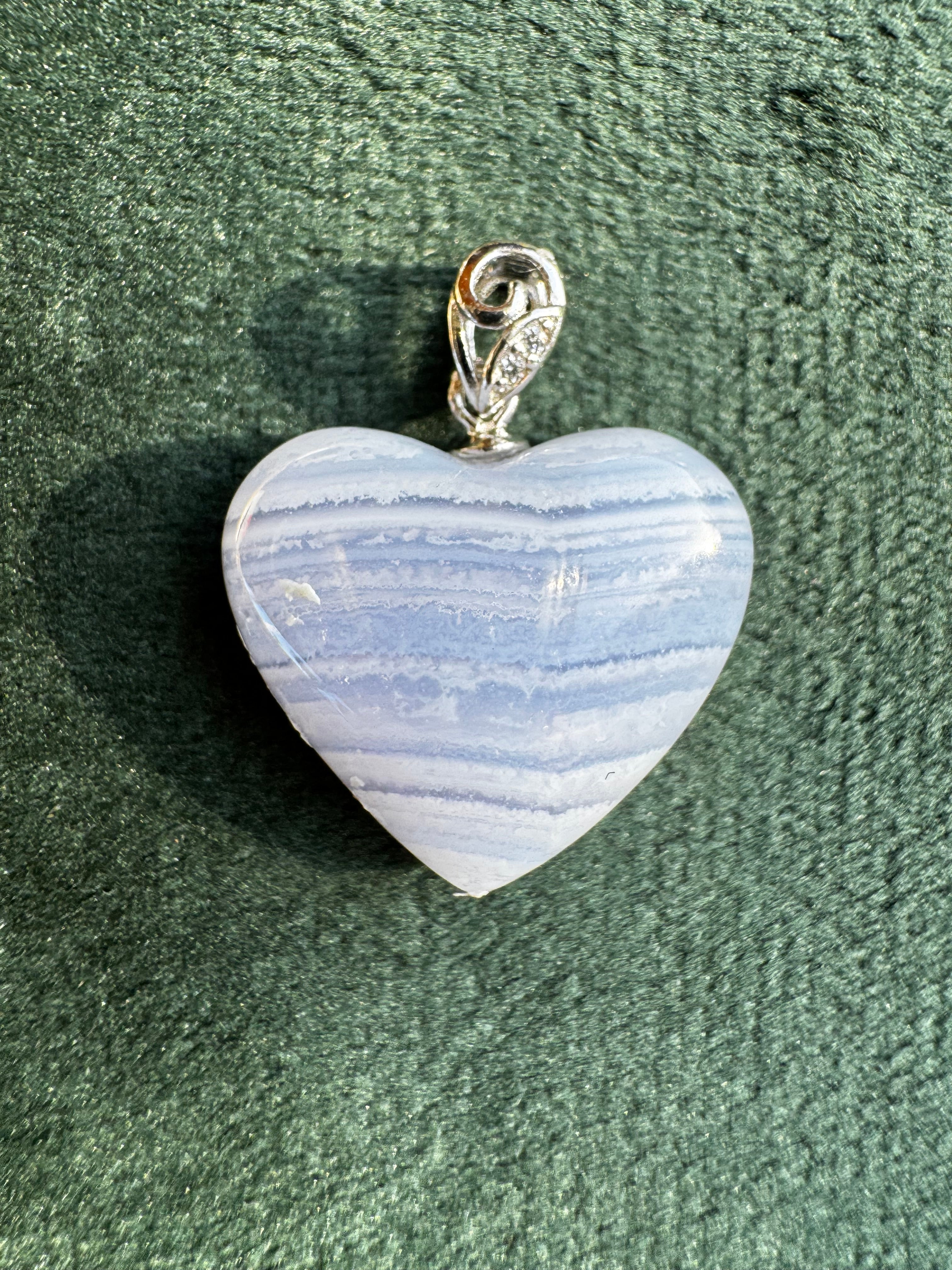 Blue Lace Agate Heart