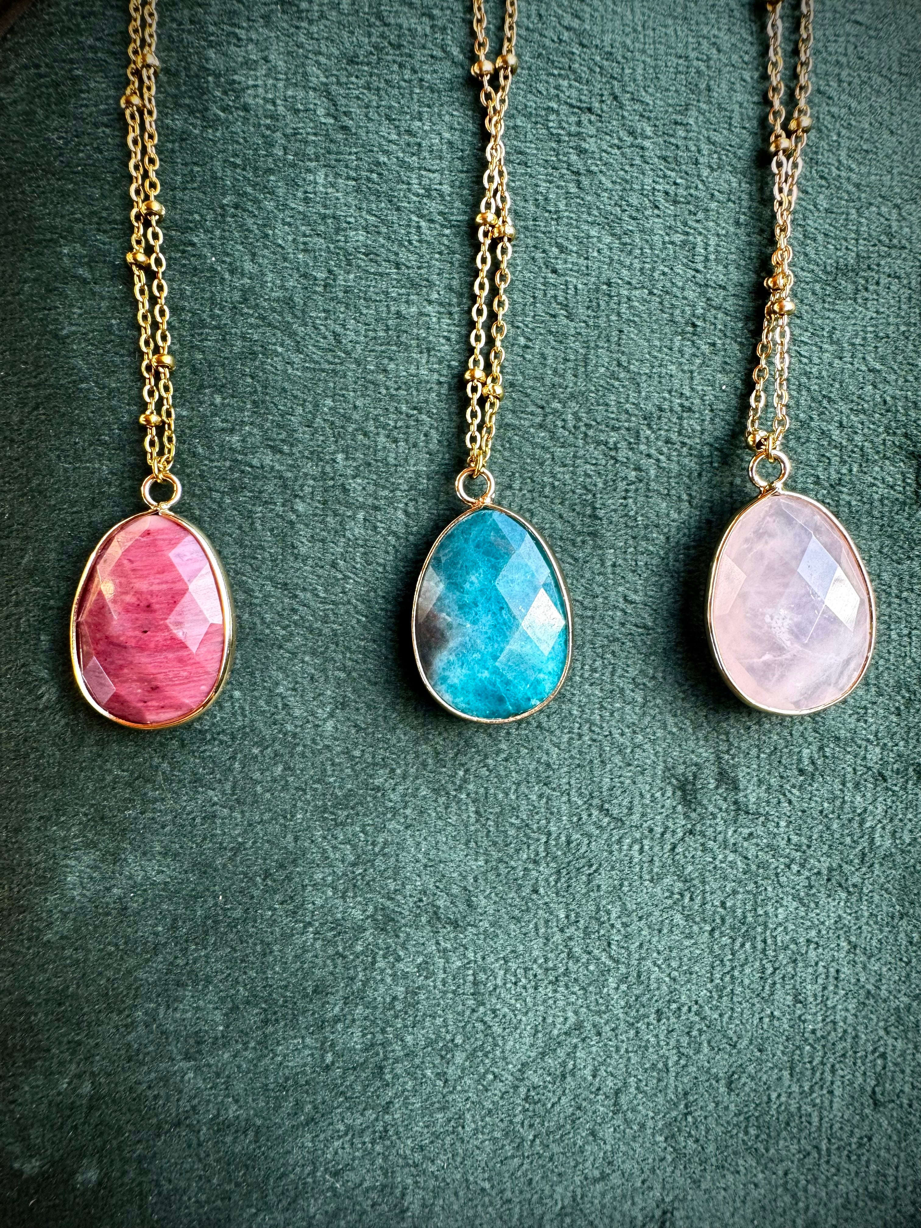 Boho crystal pendants