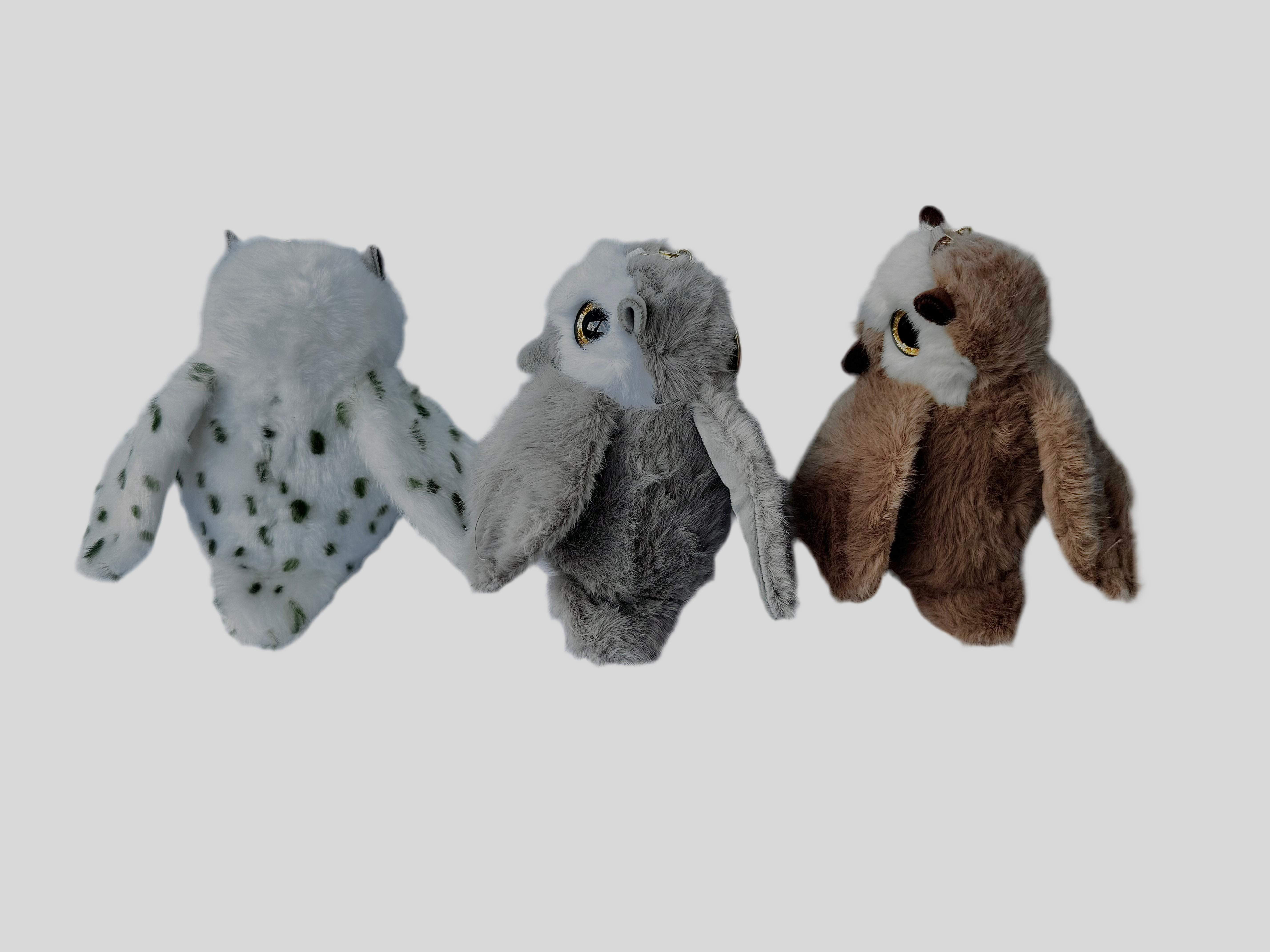 Owl 12cm Plush Keyring