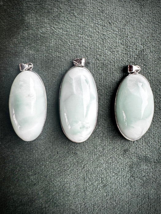S925 Green Larimar Pendant