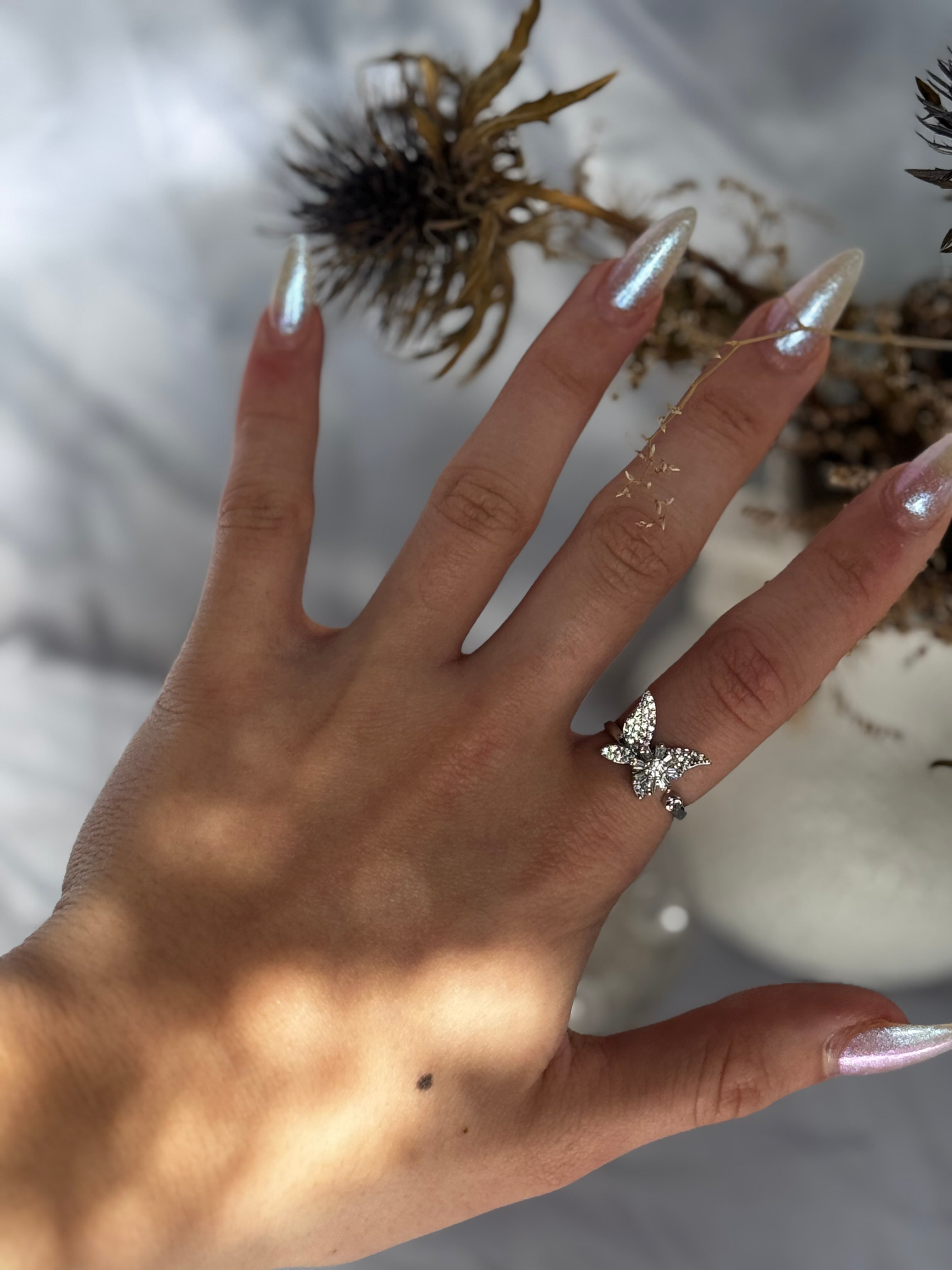 Silver / Gold Butterfly Fidget Ring