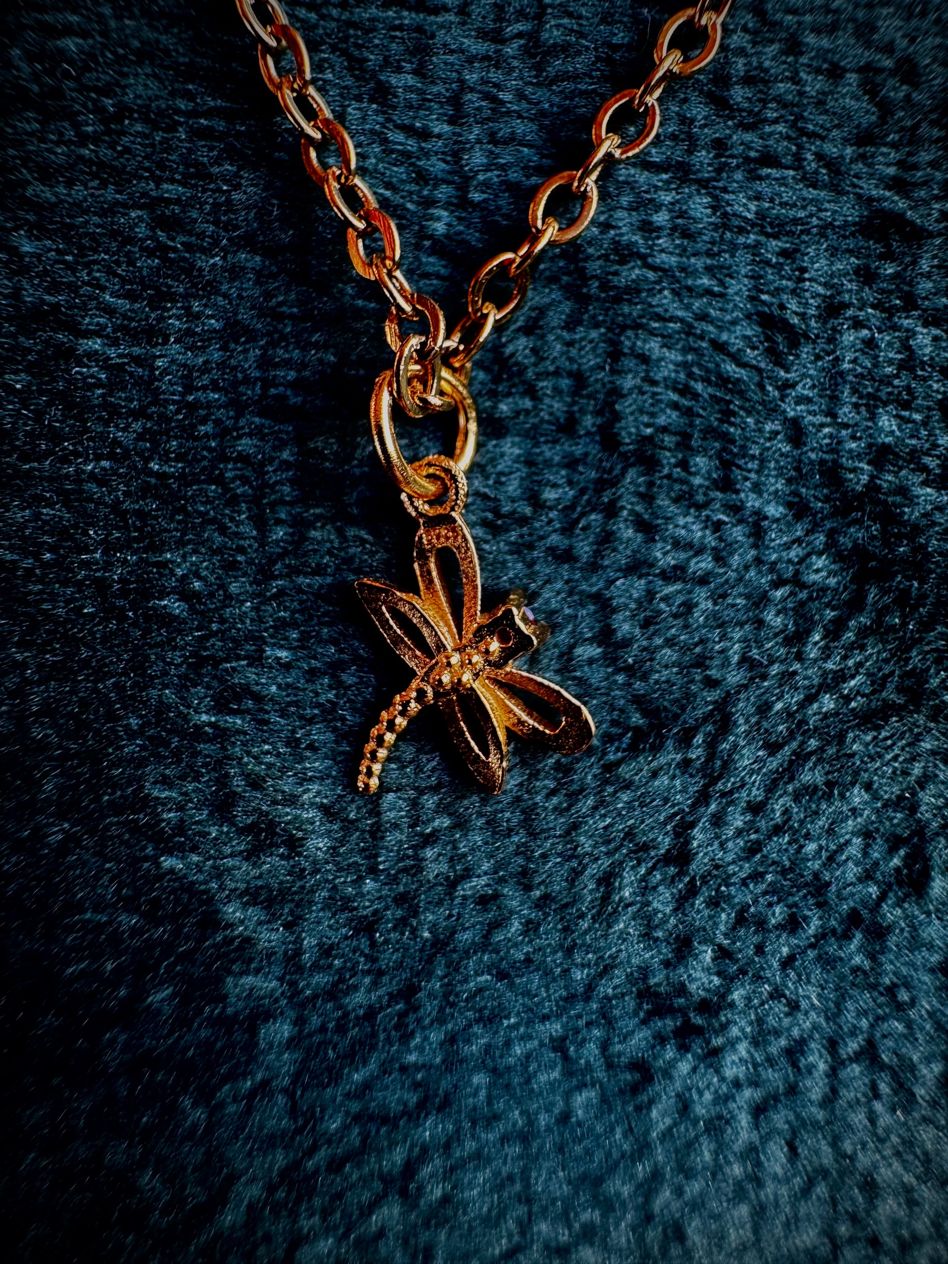 MINI Ruby Dragonfly Necklace
