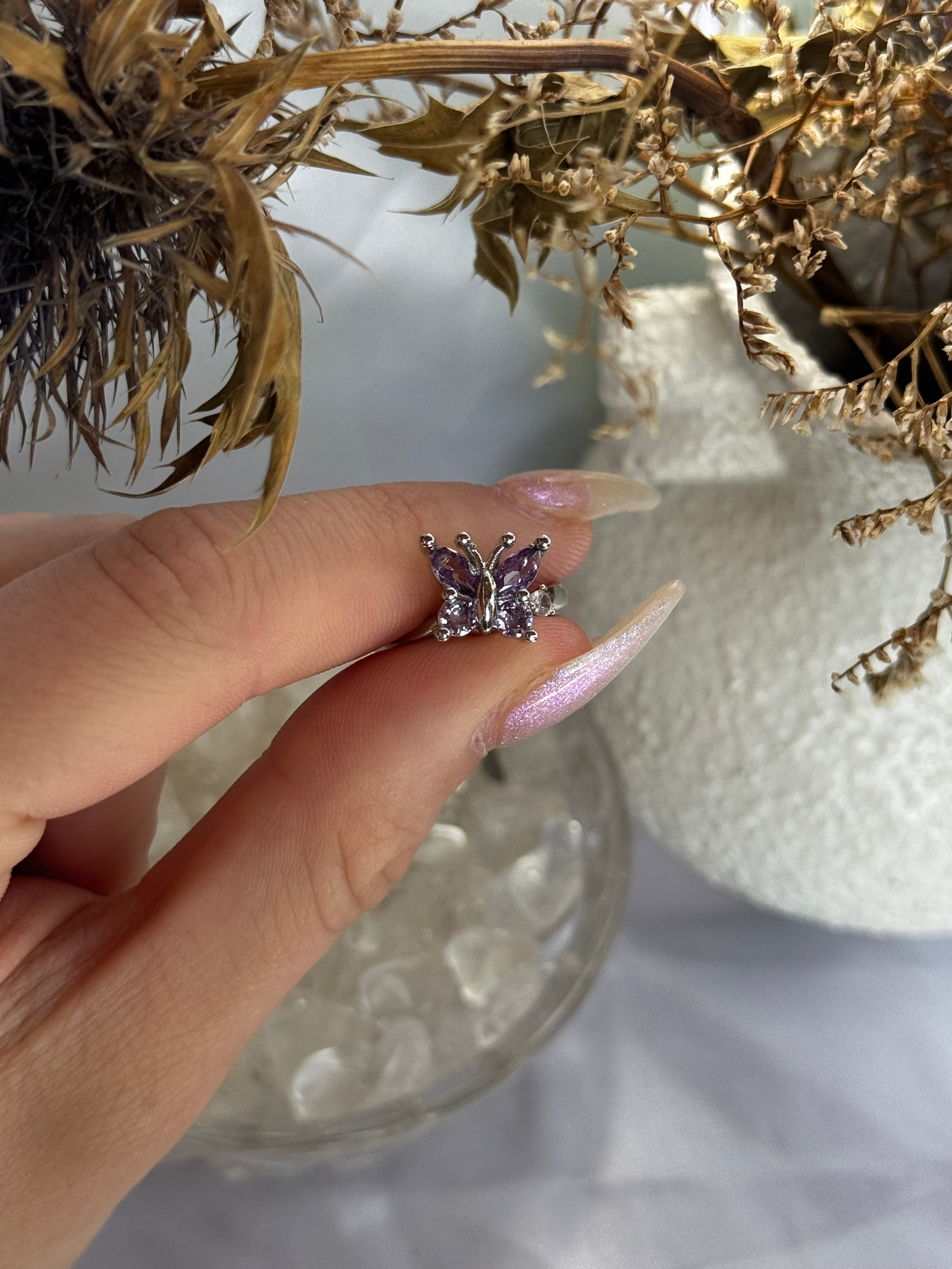 Silver/Gold Butterfly Fidget Ring