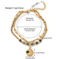 Load image into Gallery viewer, Bohemian style Gold Gemstone bracelet
