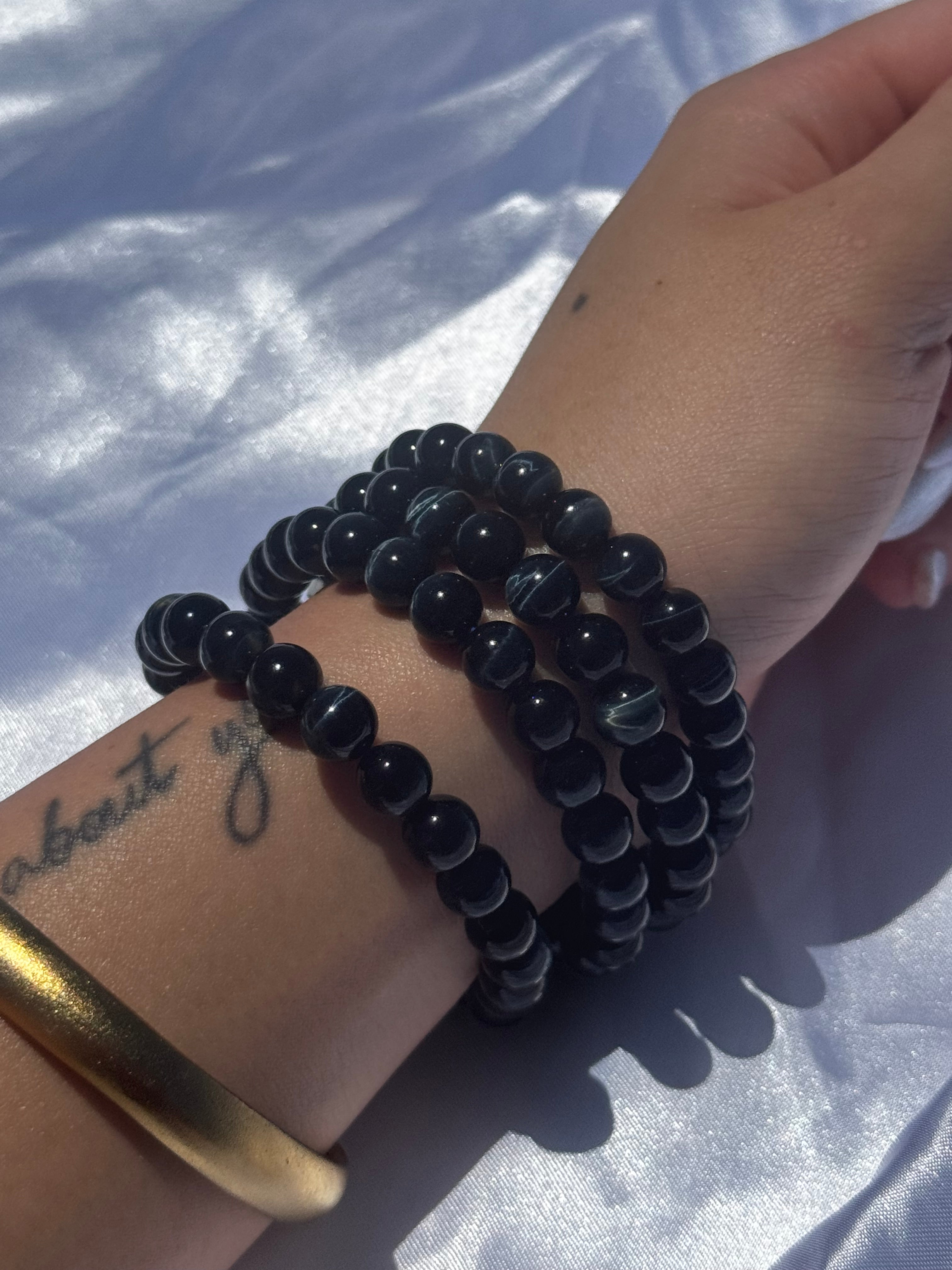 Blue Tiger Eyes Gemstone bracelet