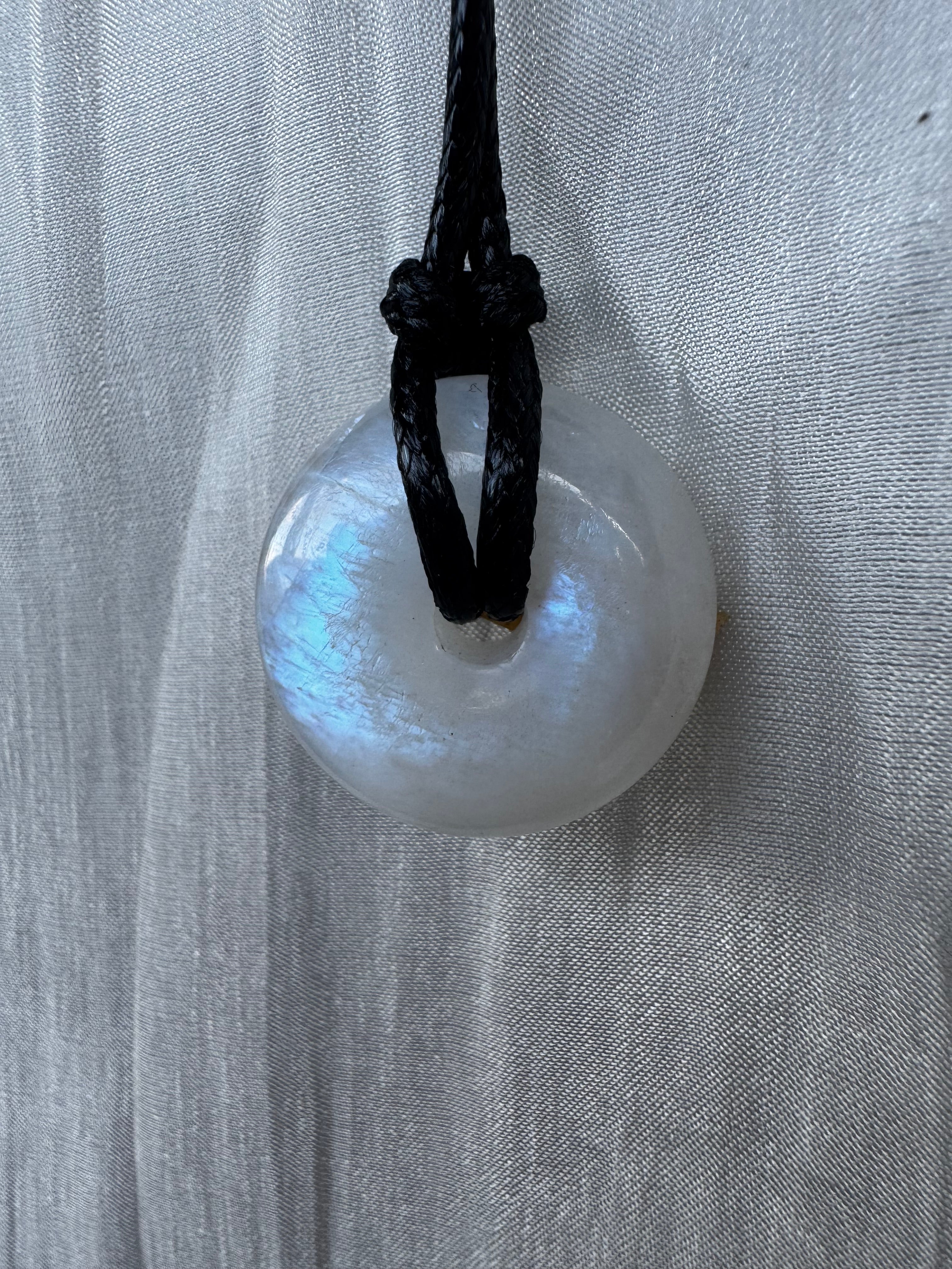 Moonstone Doughnut Pendant