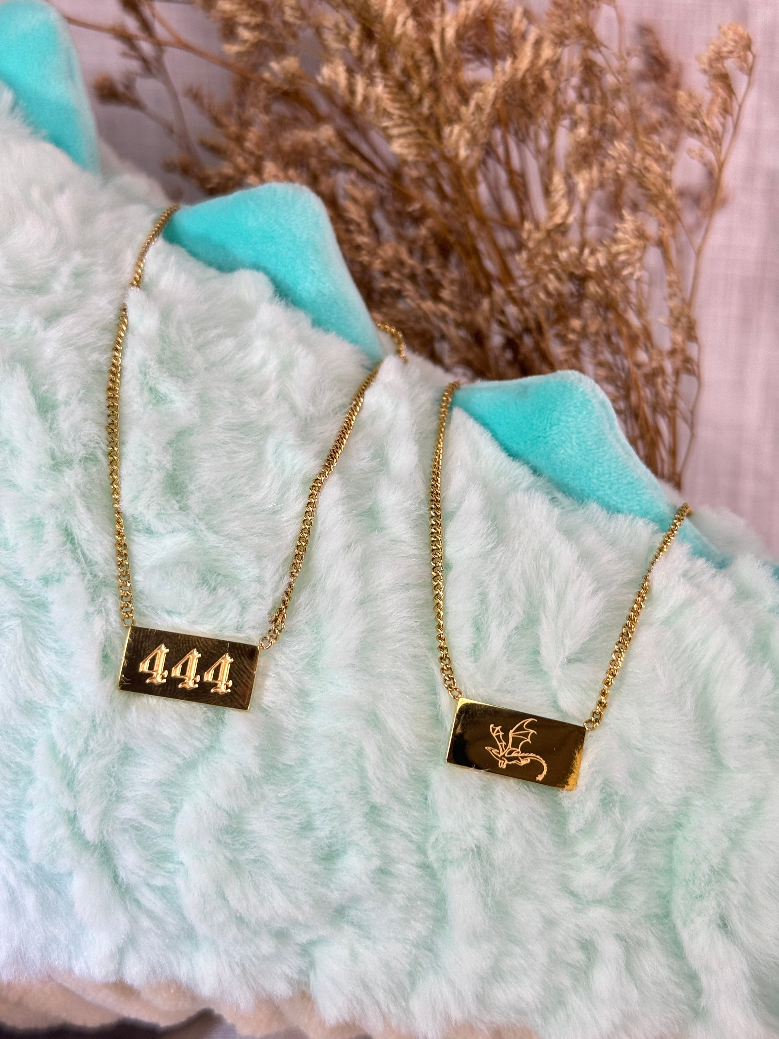 Trident the Dragon + angel number necklace