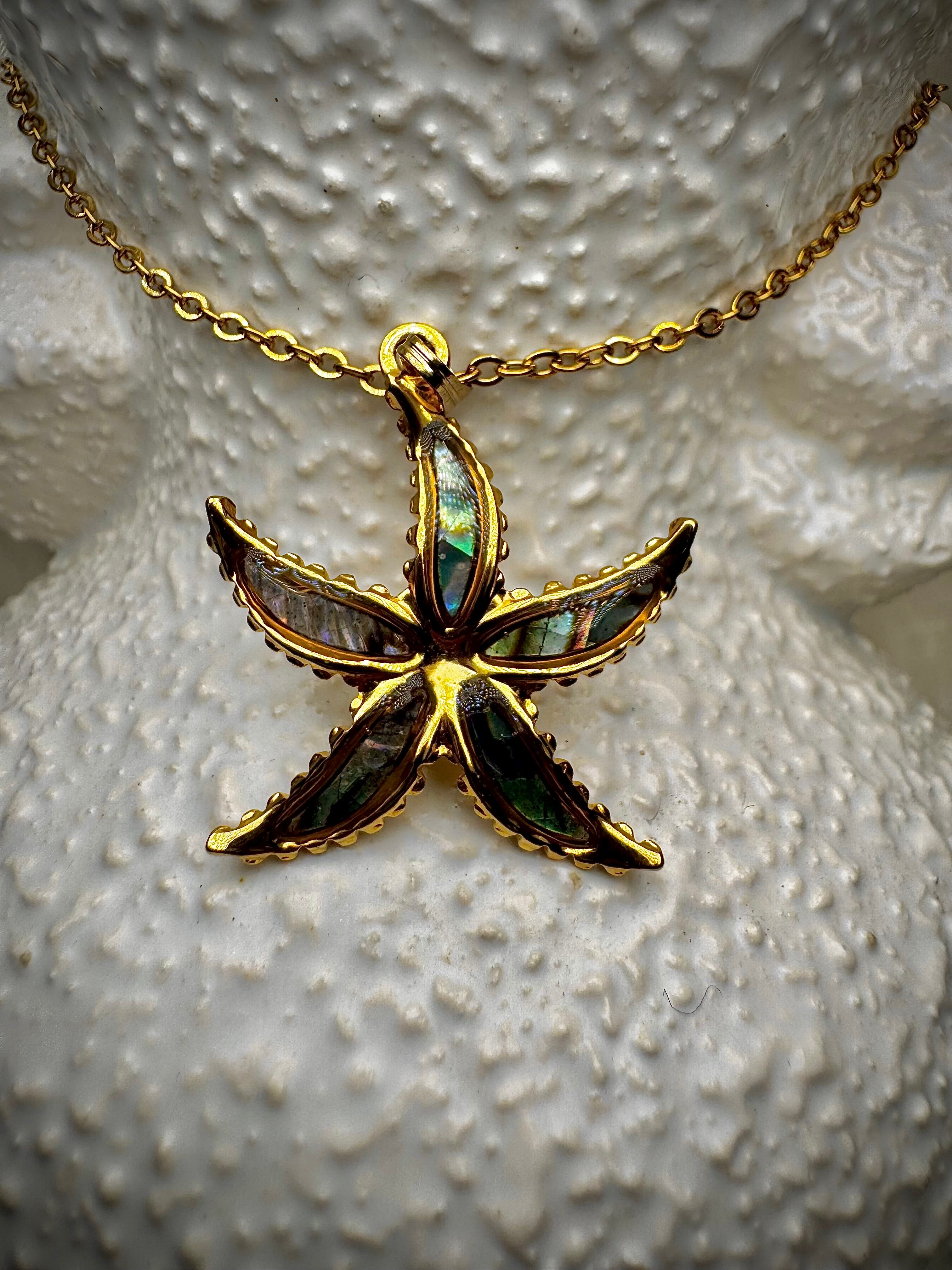 Abalone Starfish Pendants