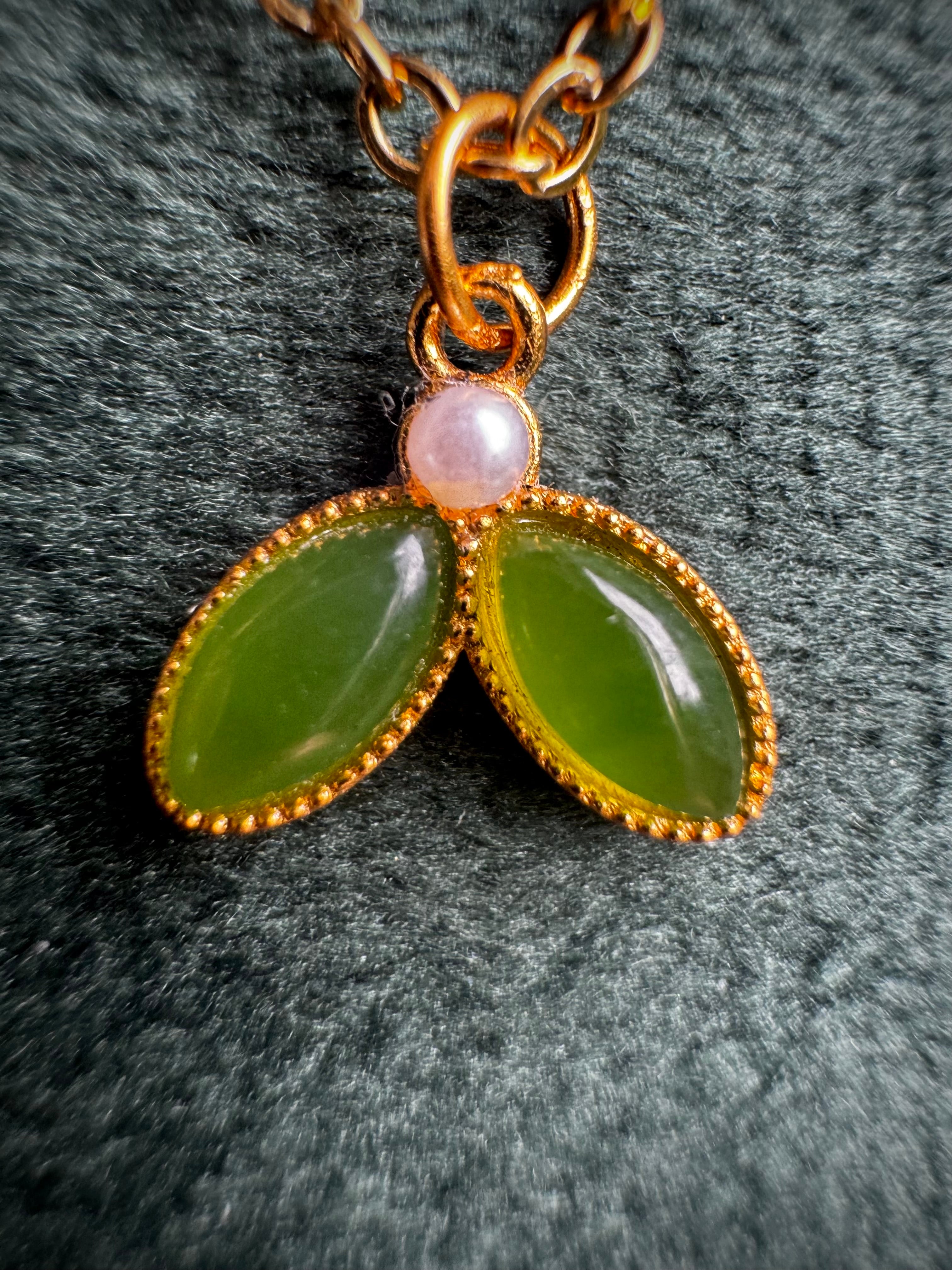 MINI Jade Leaf Necklace