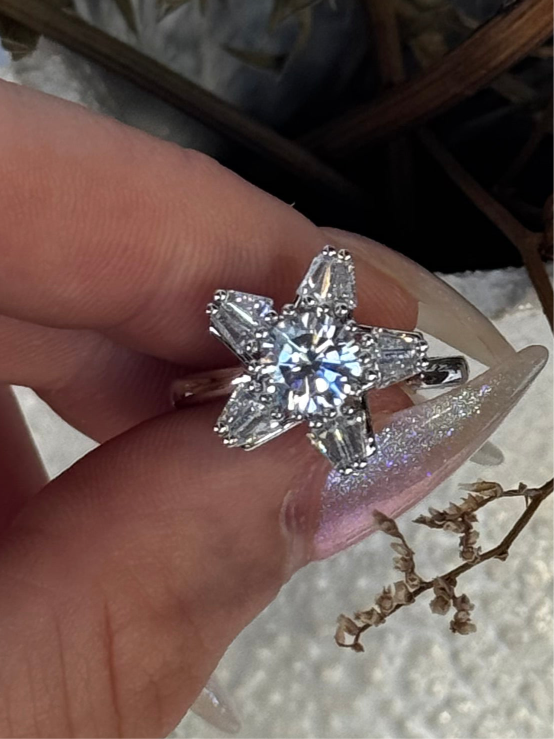 5 Star Zirconia Fidget Ring