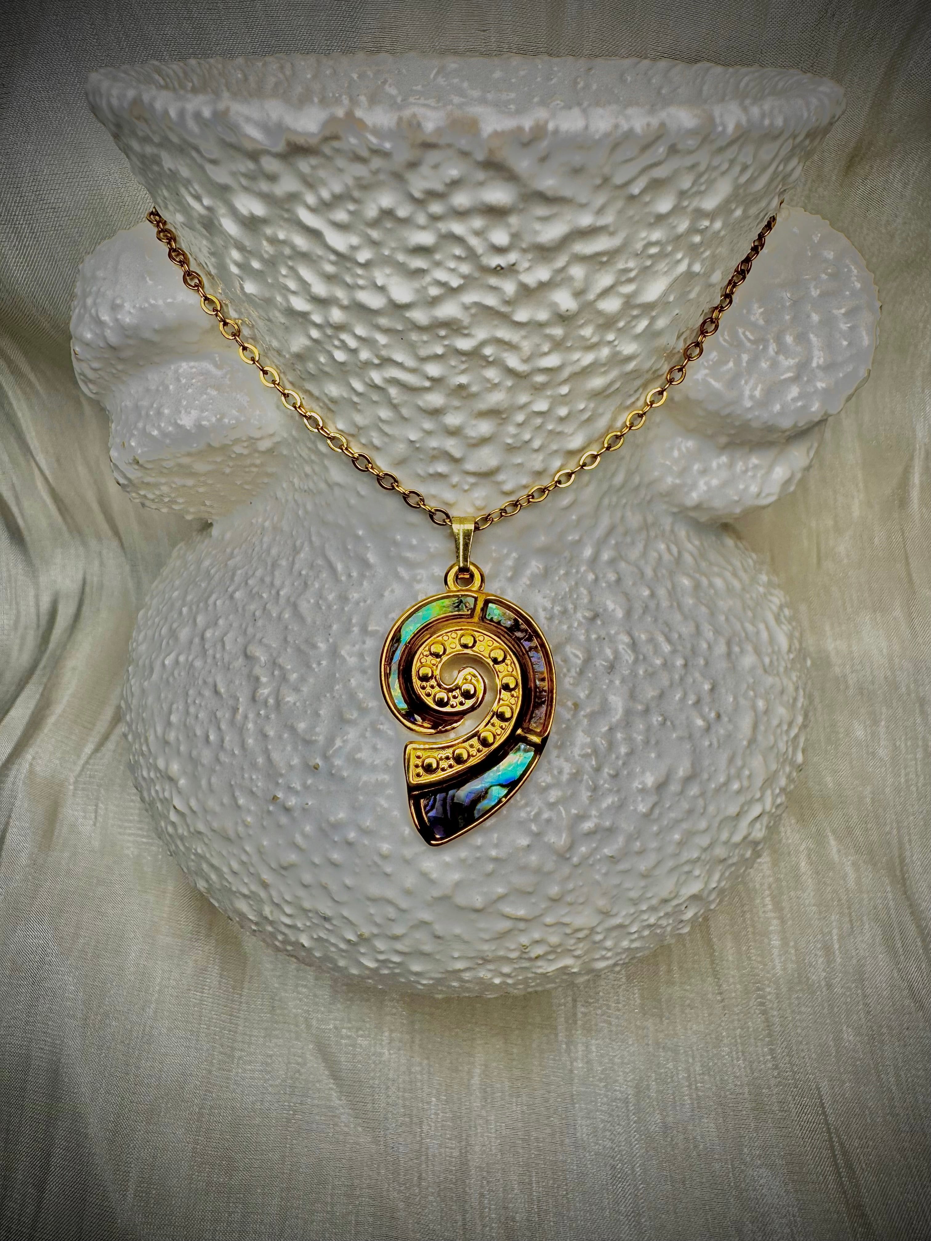 Abalone Spiral Shell Pendants