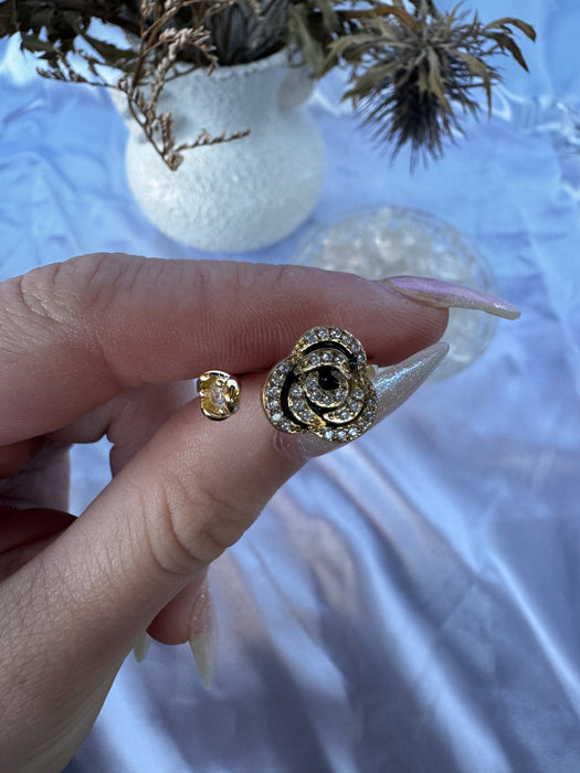 Golden Daisy Bee Fidget Ring