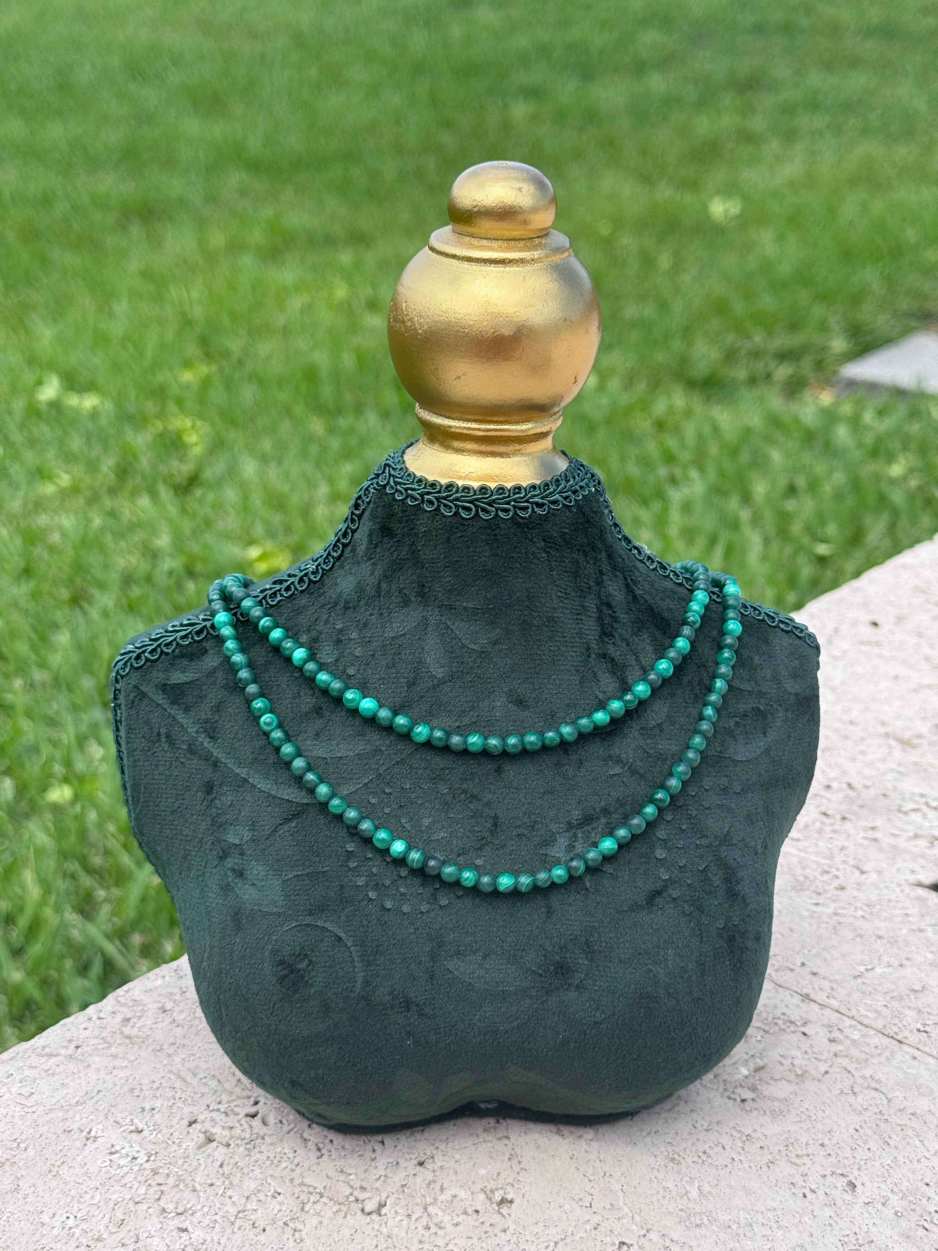 Long Malachite Necklace
