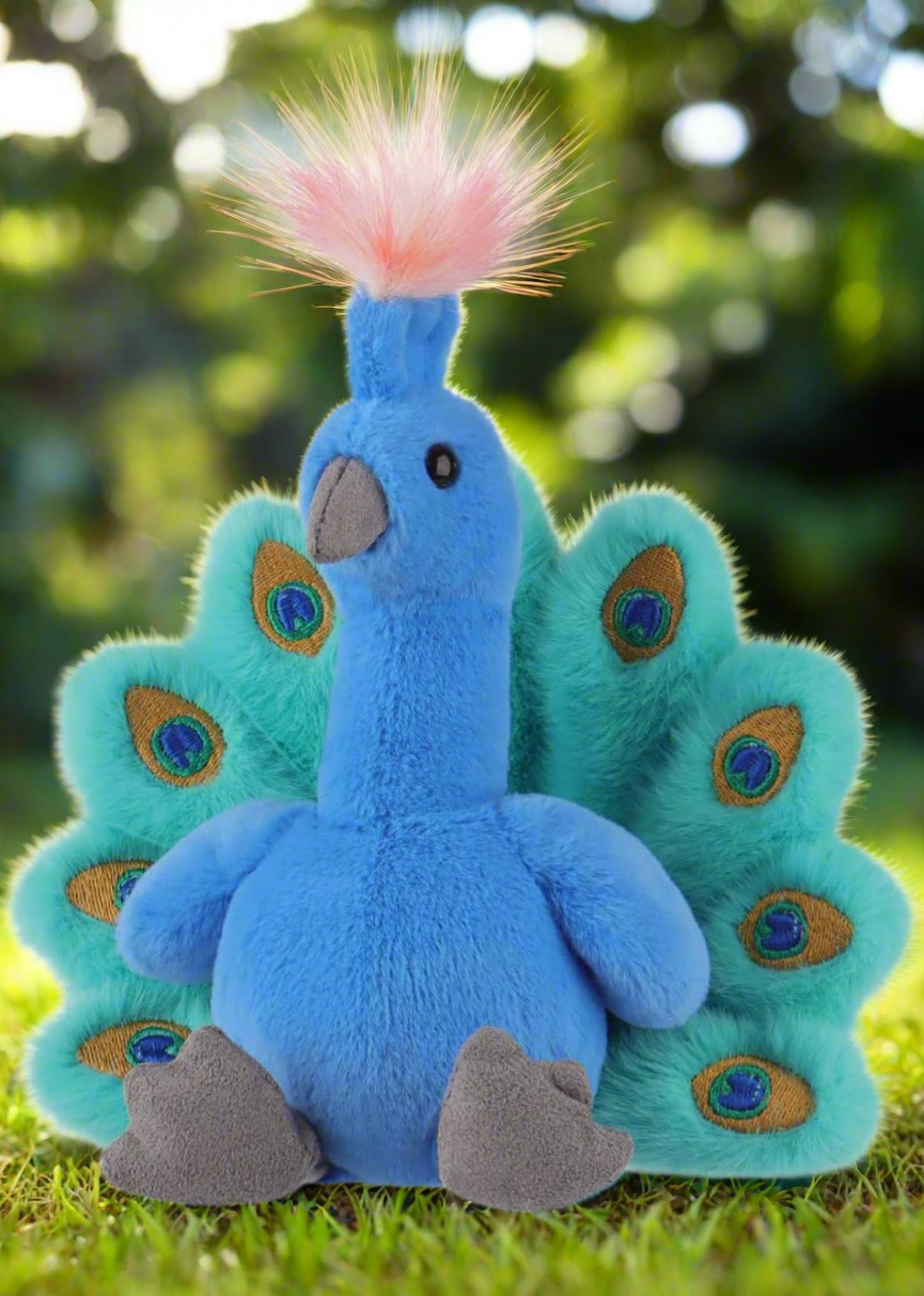 Peacock 14cm Plush Keyring