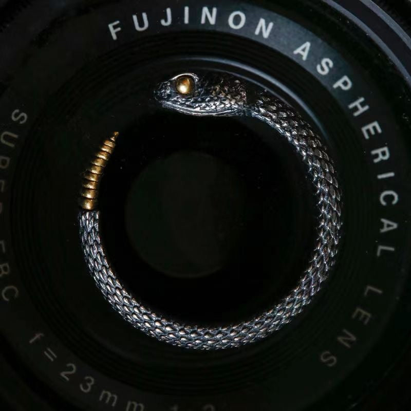 Black rattle snake ring