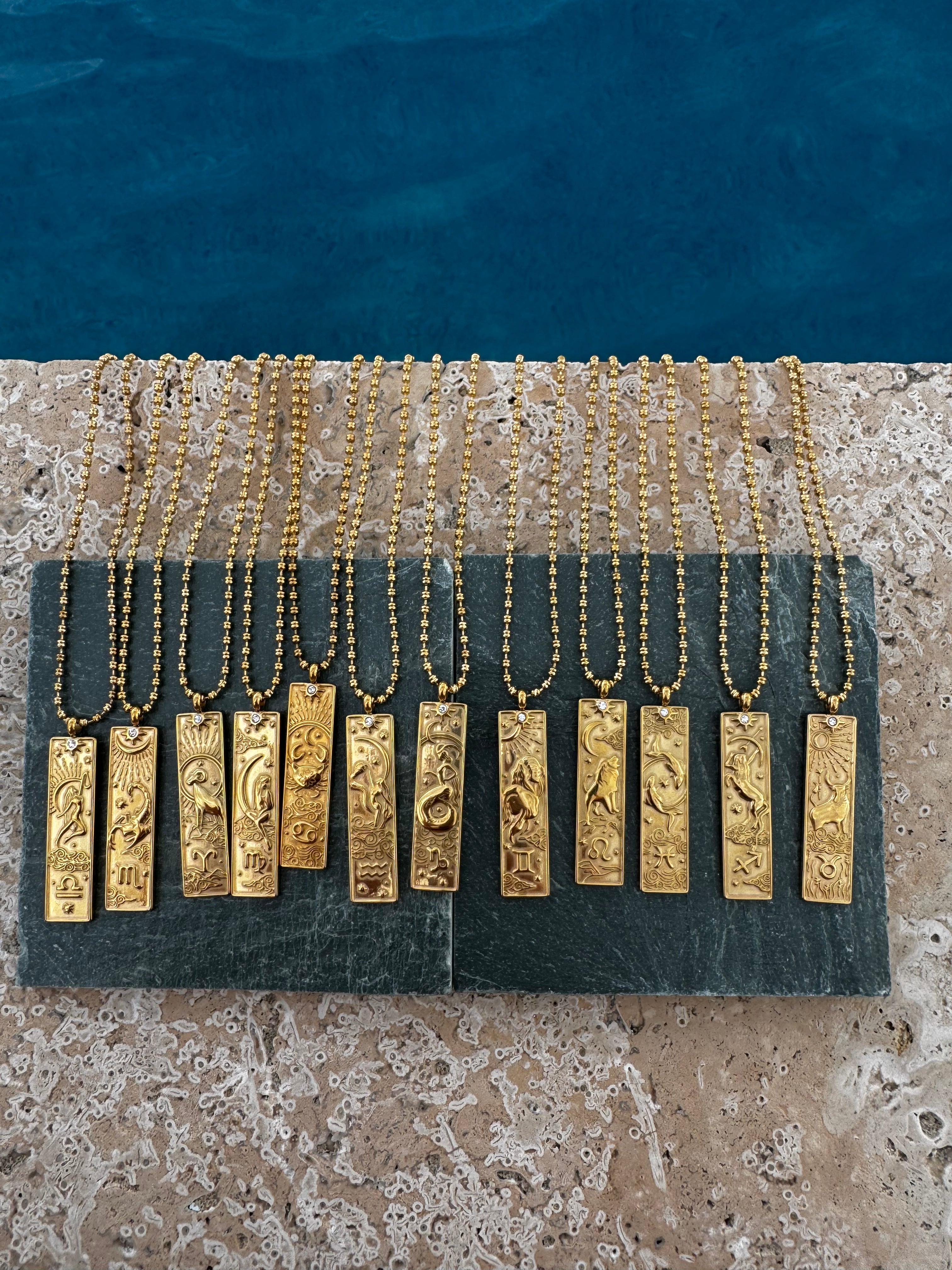 12 Zodiac Tarot Goddess Necklaces