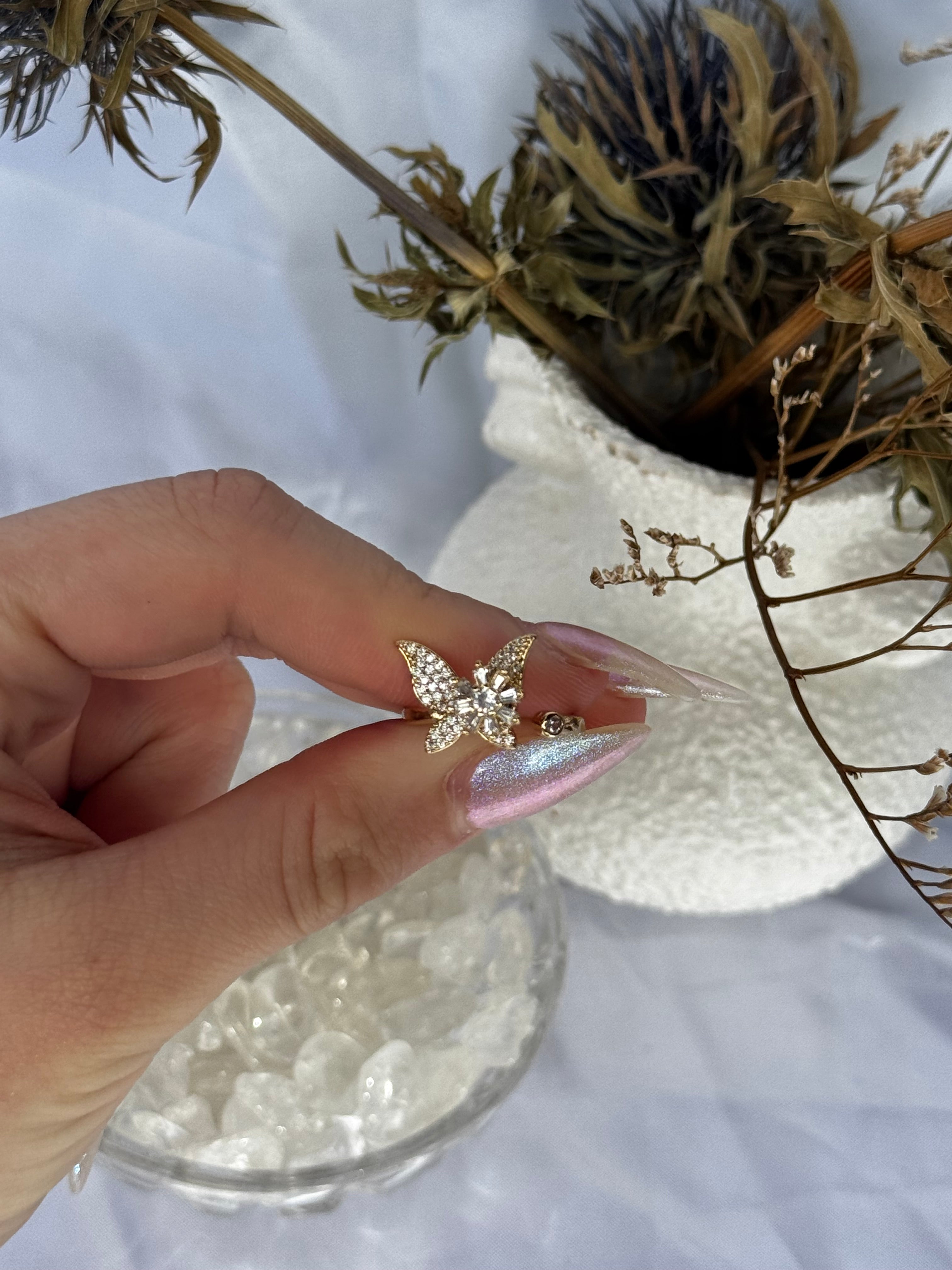 Silver / Gold Butterfly Fidget Ring