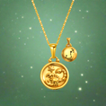 Load image into Gallery viewer, 12 Gold Zodiac and Constellation Star sign Coin Necklace
