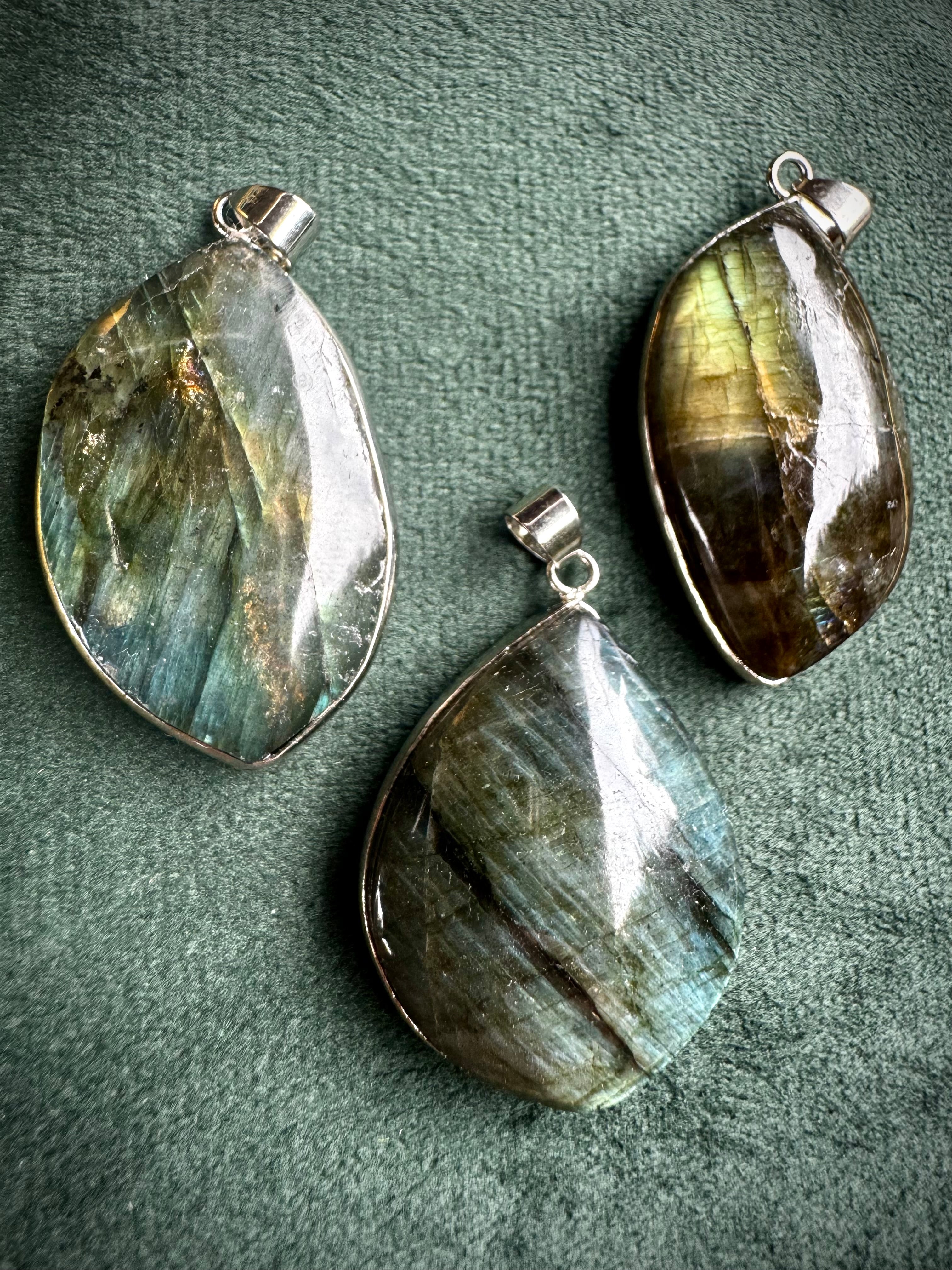 Flashy Labradorite Pendants
