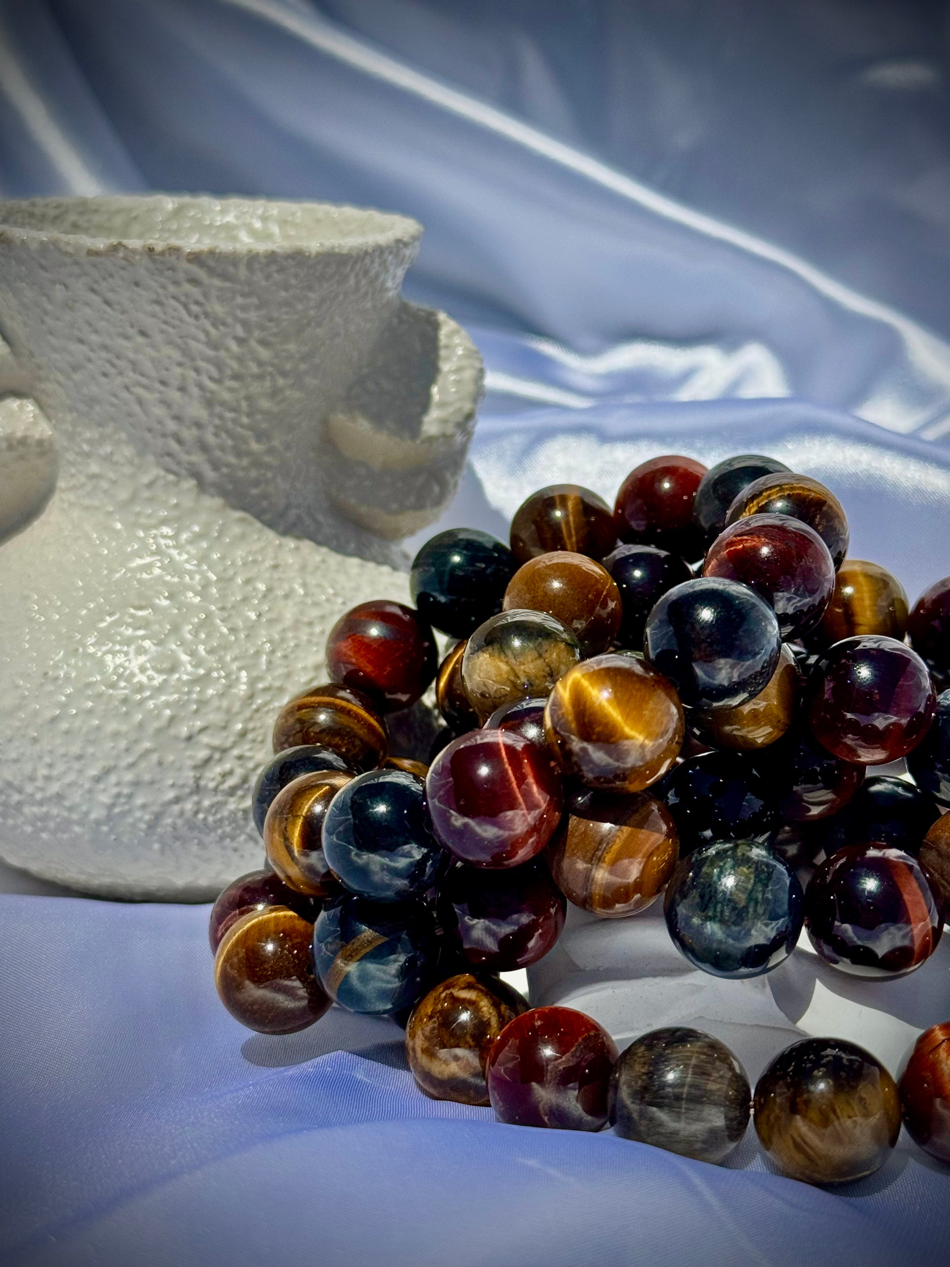 Multi Color Tiger Eyes Gemstone bracelet