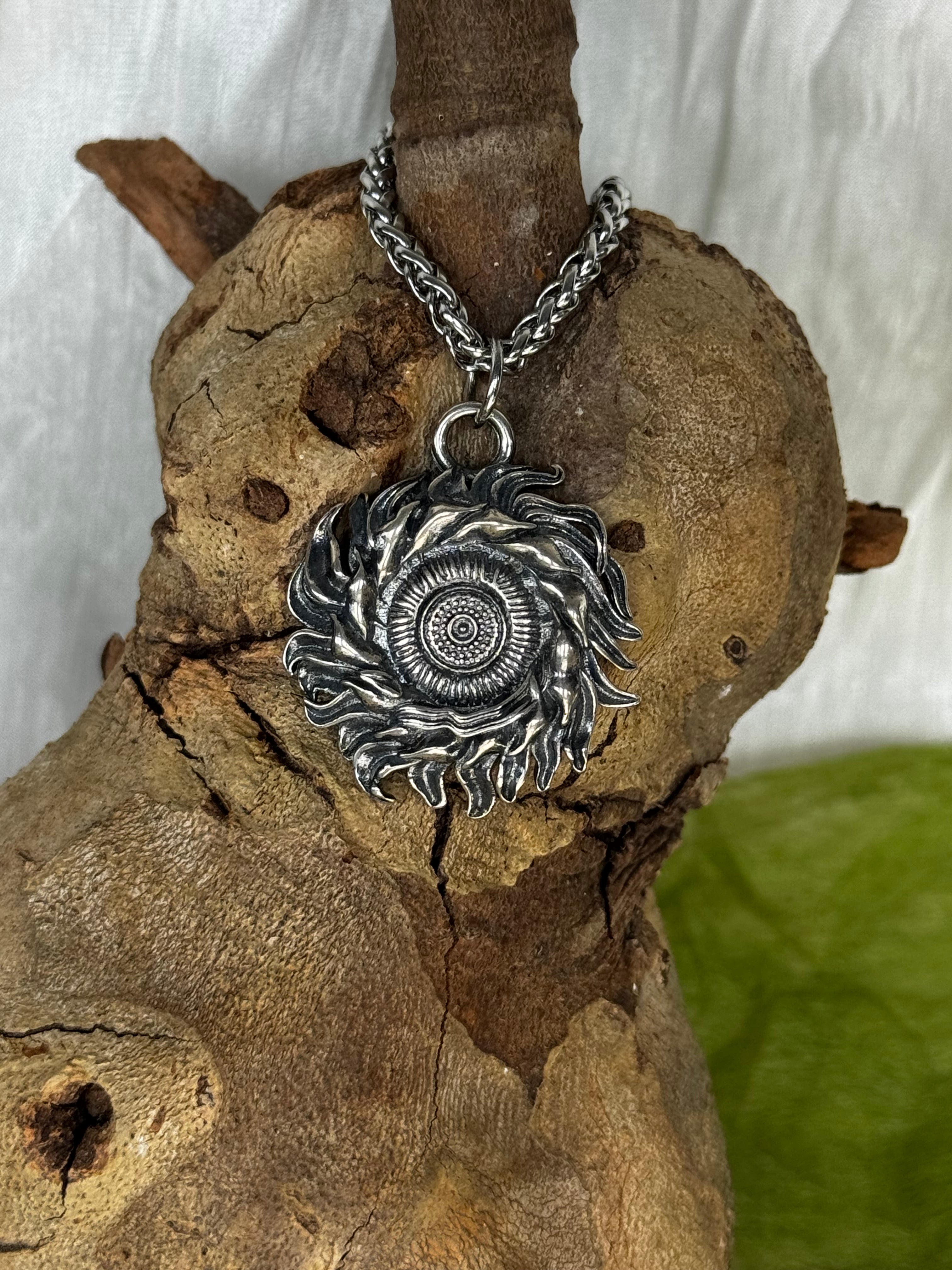 Sun Flower stainless steel Pendant