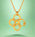 Load image into Gallery viewer, Celtic eternity knot circle snake Necklace
