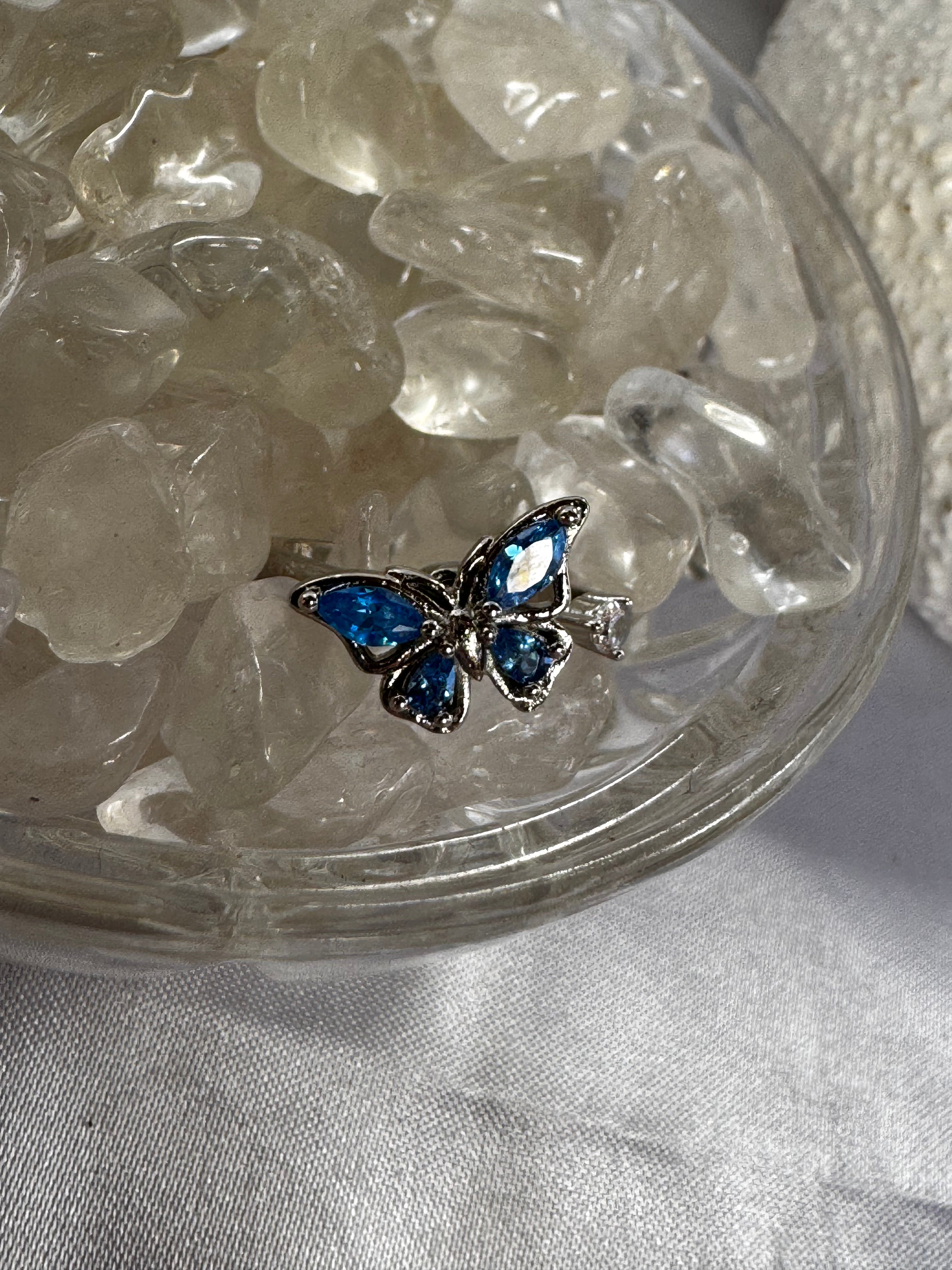 Silver/Gold Butterfly Fidget Ring