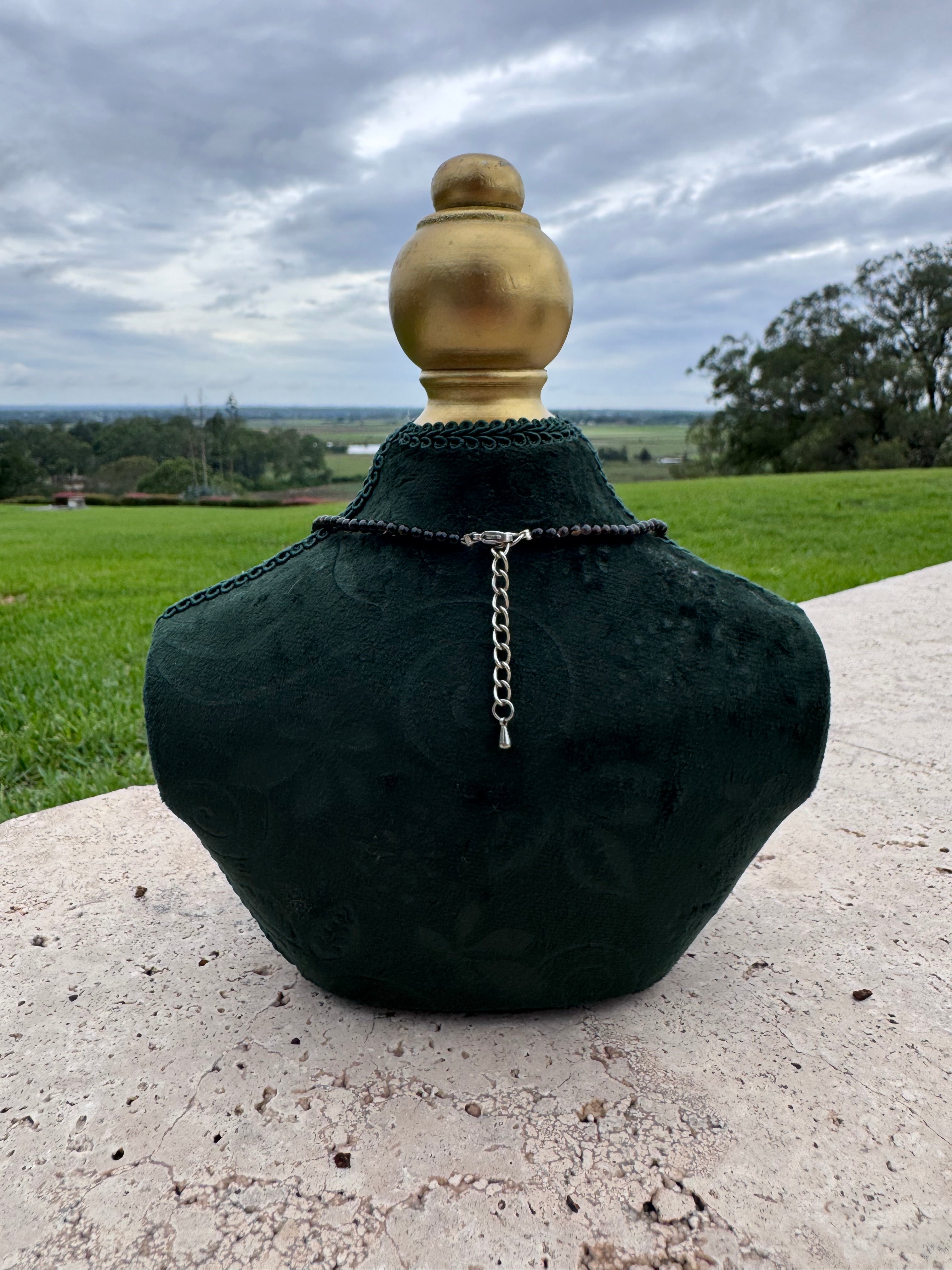 Black Agate Heart Choker