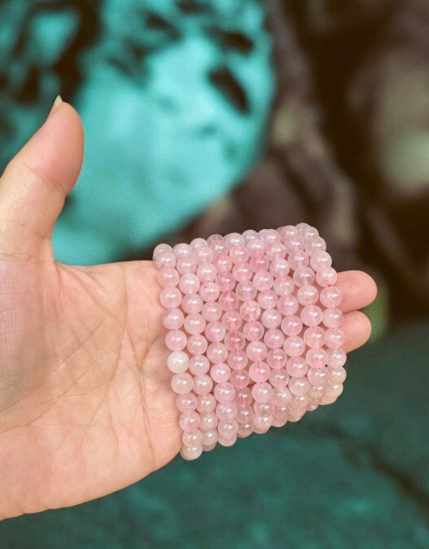 Rose Quartz 7mm Bracelet – The Stone of Love & Gentle Healing