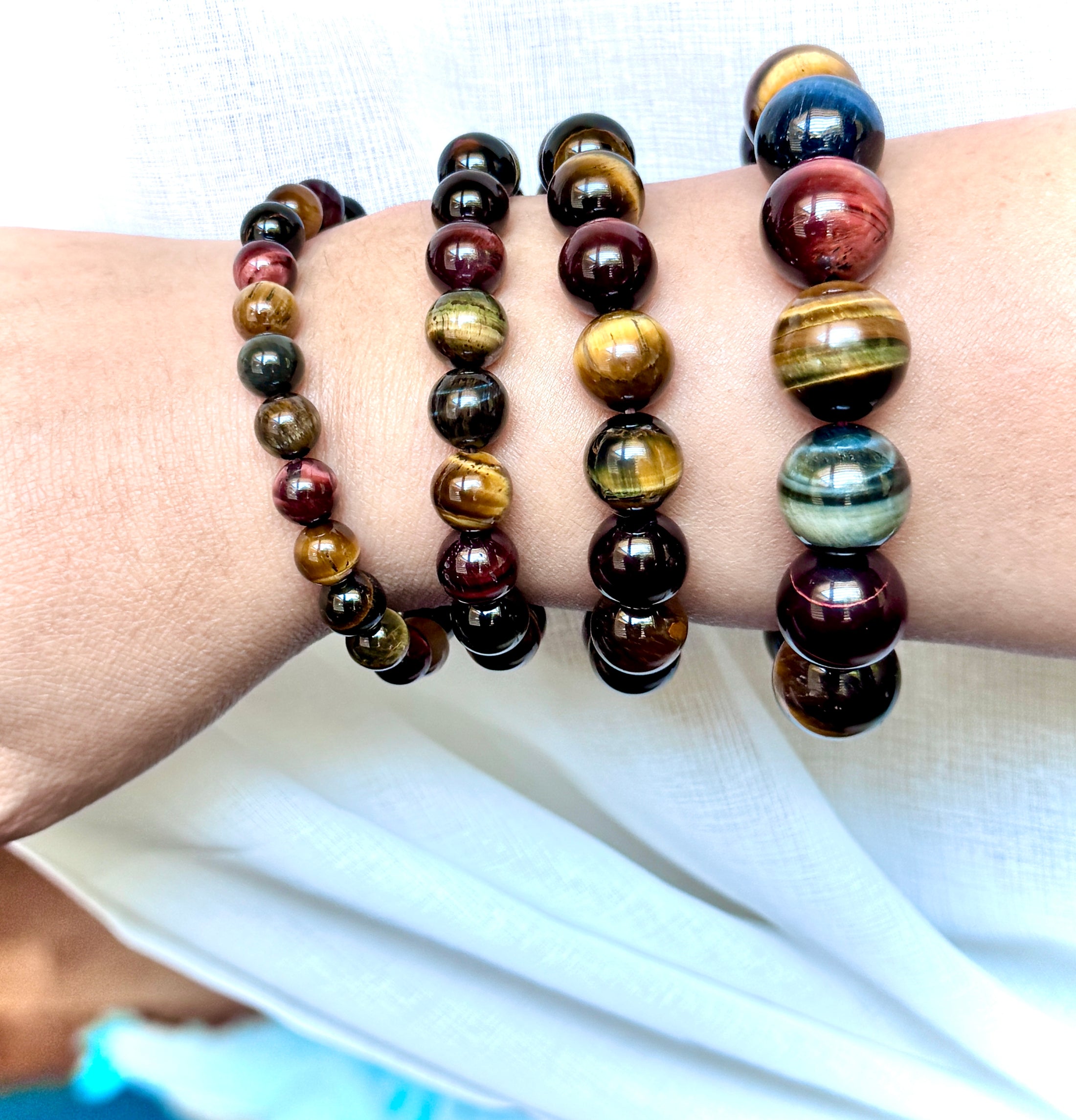 Multi Color Tiger Eyes Gemstone bracelet