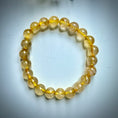 Load image into Gallery viewer, Golden Rutilated Quartz Gemstone bracelet
