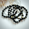 Load image into Gallery viewer, Gold Sheen Obsidian Gemstone bracelet
