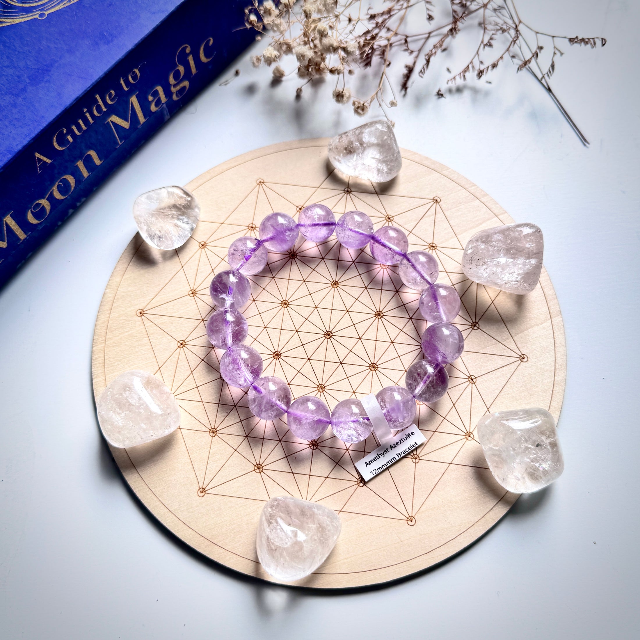 Magic Amethyst Azeztulite Gemstone bracelet