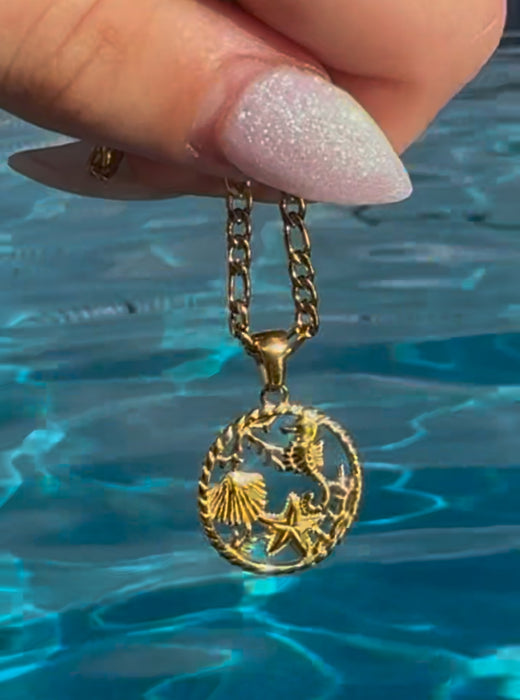 Ocean world Gold Necklace