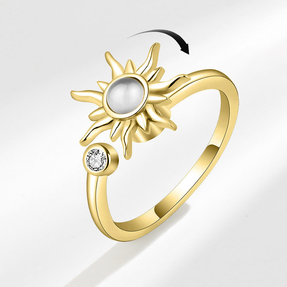 Gold Sun Fidget Ring